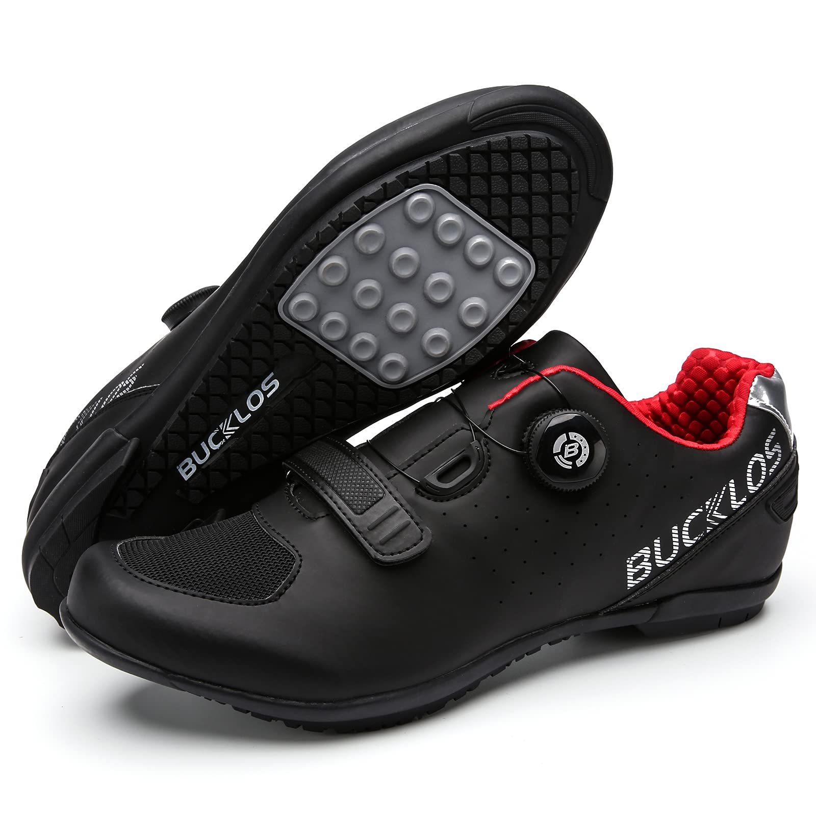 BUCKLOS Mountain Bike Shoes for Men & Women - MTB Cycling Shoes, Indoor Spin & Outdoor Bicycle Shoes - SPD Compatible 2-Bolt System - Unlocked Style for Trail Riding, Gym Workouts & Commuting