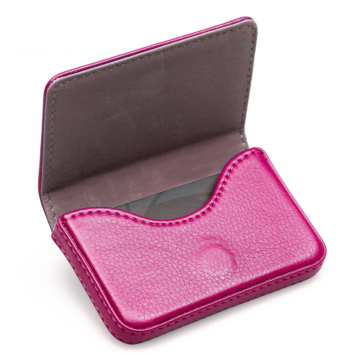 RFID Blocking Wallet for Men & Women - Slim Minimalist Leather Business Credit Card Holder with RFID Protection - Rose Pink - Perfect for Travel, Office & Everyday Use