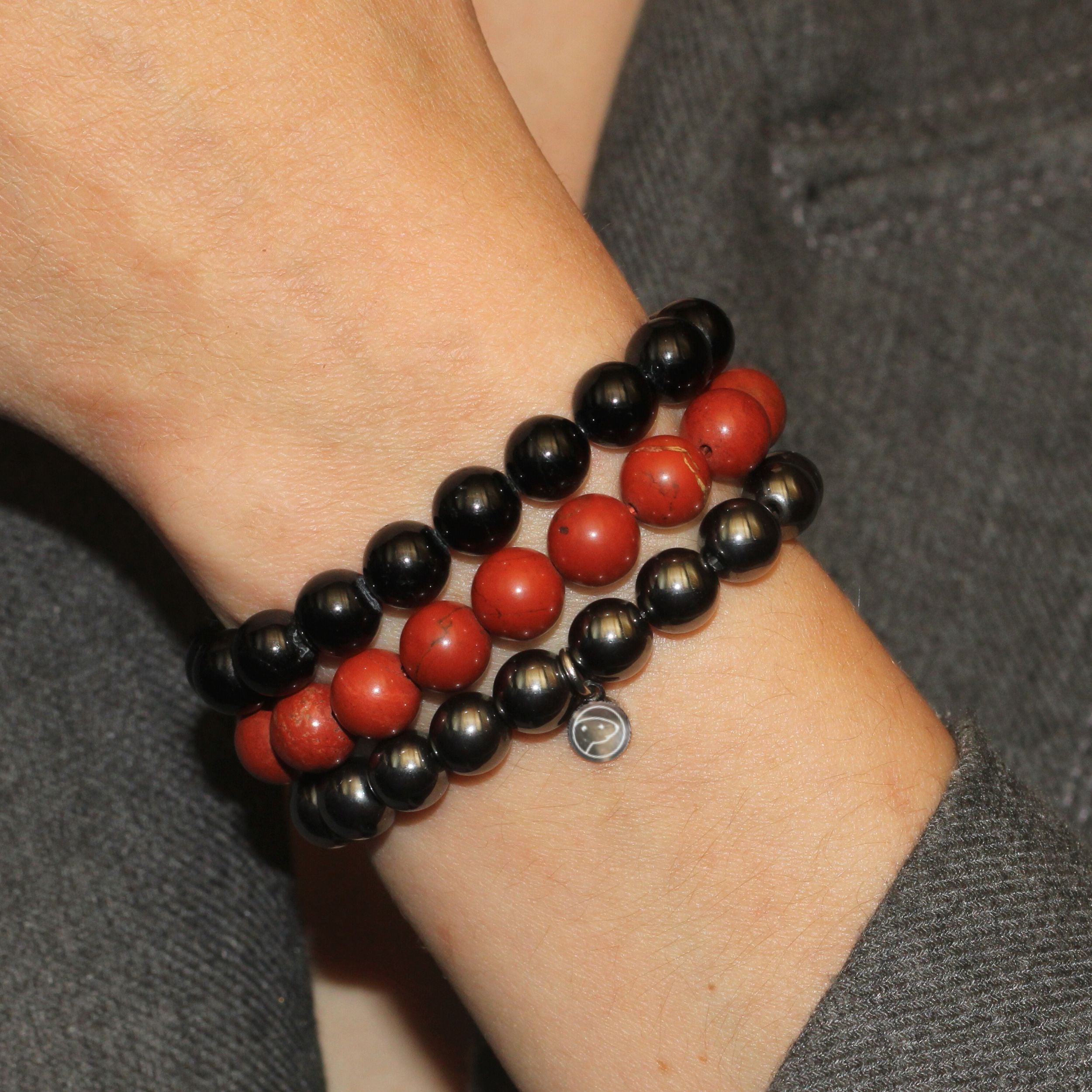 Root Chakra (Muladhara) Healing Bracelet Set - 7 Chakra Balancing Beaded Bracelets for Meditation, Yoga & Spiritual Awakening - Grounding Energy Stone Jewelry for Women & Men