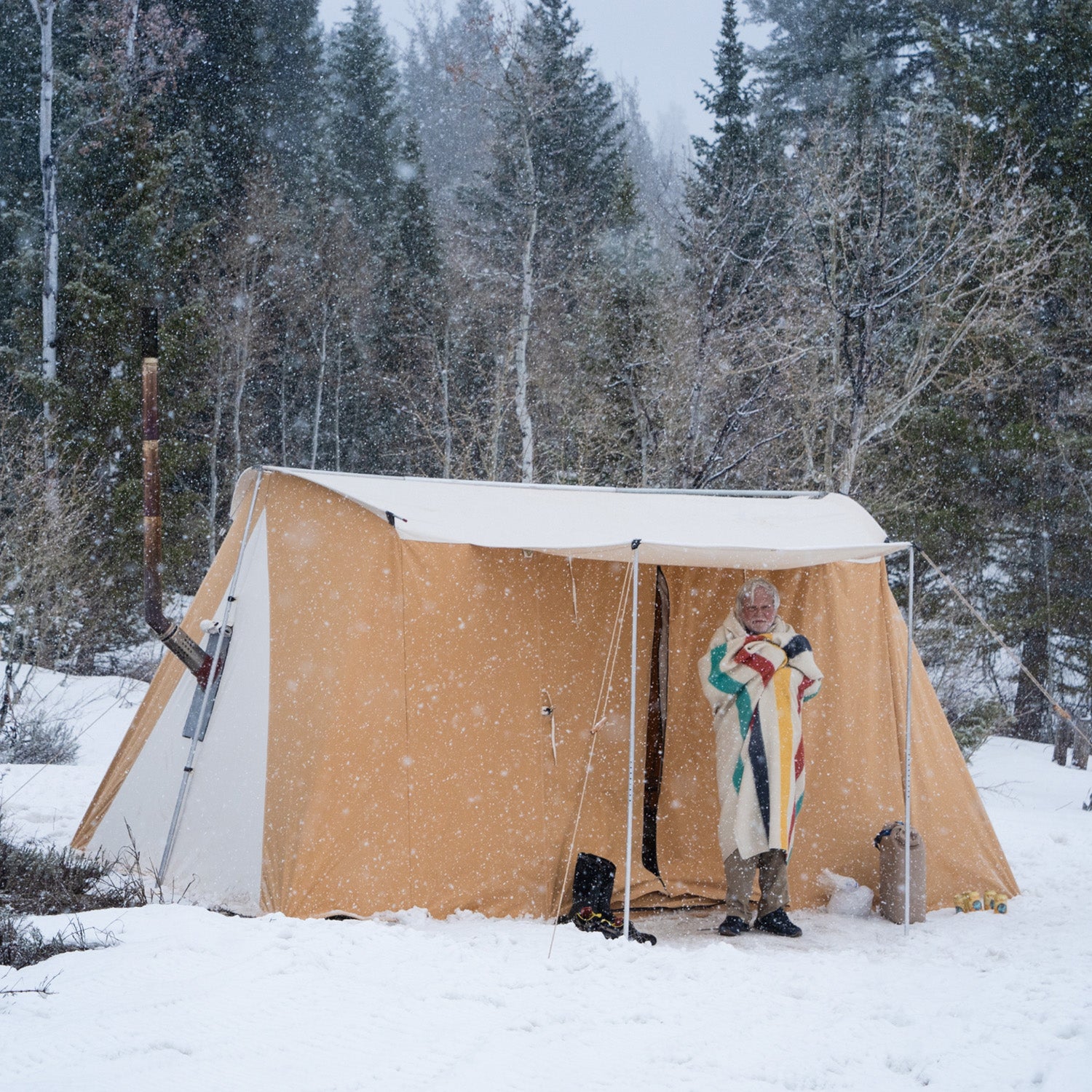 Woodlander Medium Springbar Hot Tent Bundle - Lightweight & Durable Camping Tent for All Seasons | Perfect for Backpacking, Hiking & Outdoor Adventures