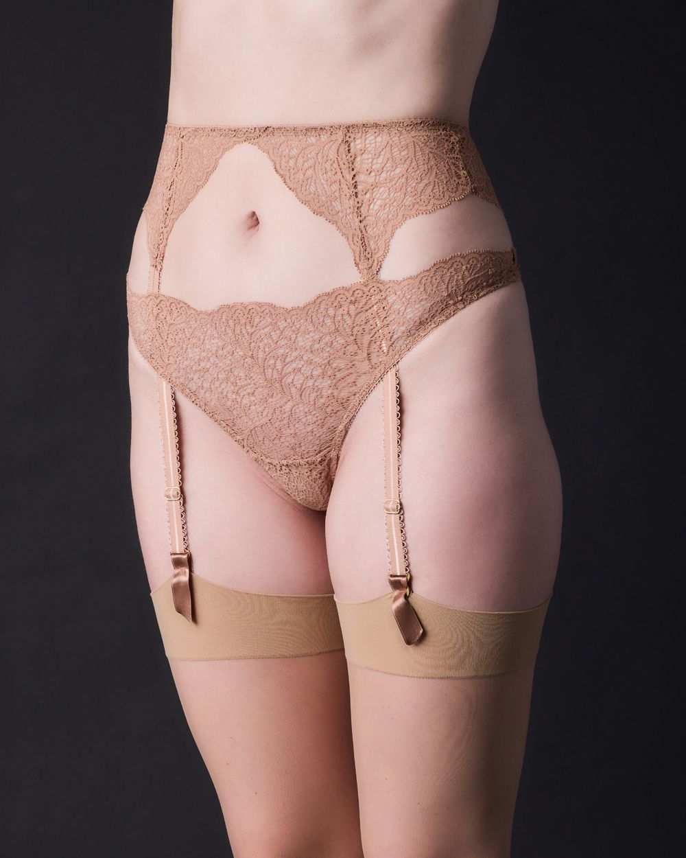 Sexy Allegra Suspender Belt for Women - Lace Garter Belt with Adjustable Straps & Metal Clips - Perfect for Lingerie, Bridal, and Boudoir Photography