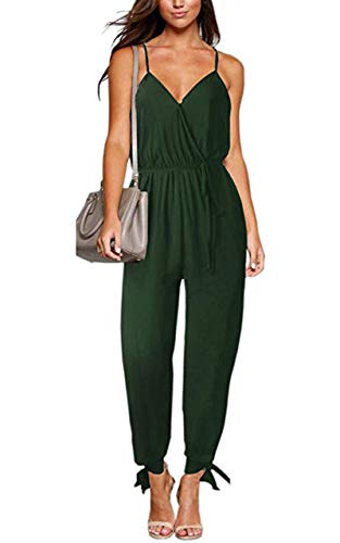 Elonglin Women's Casual Wide Leg Jumpsuit Romper - Baggy Playsuit with Siamese Trousers for Summer Outfits, Beach Wear & Street Style Fashion