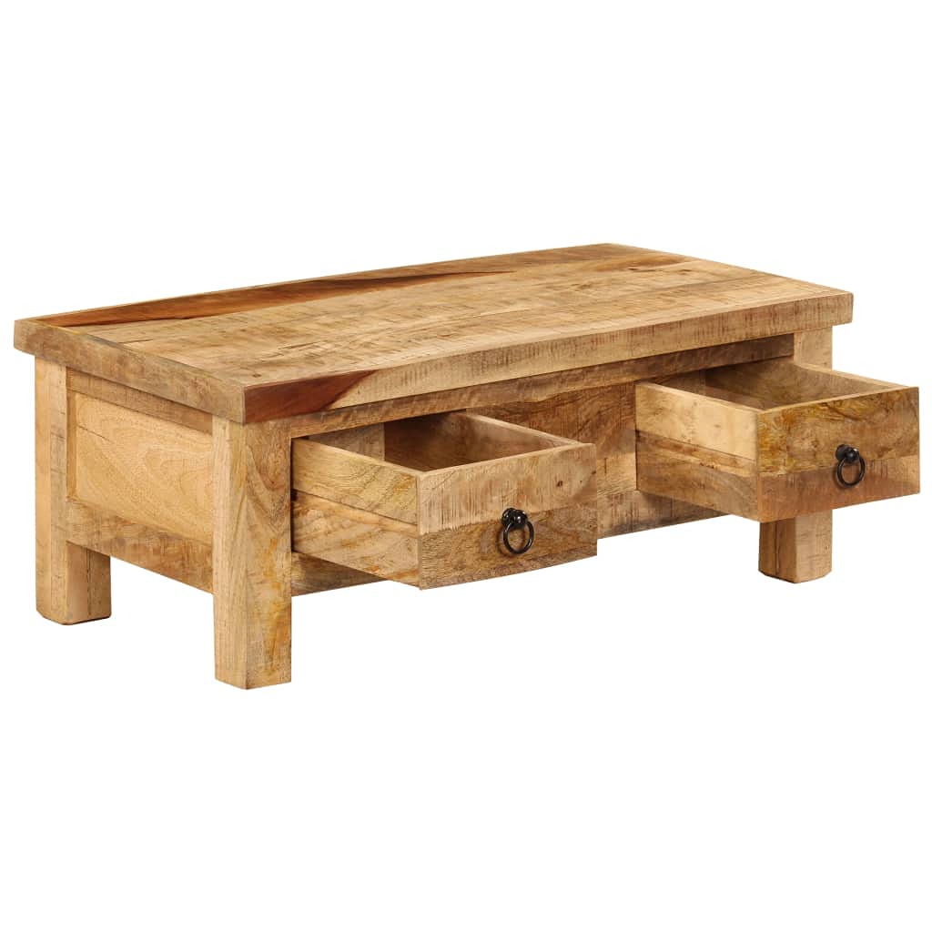 Handmade Solid Mango Wood Coffee Table - 35.4