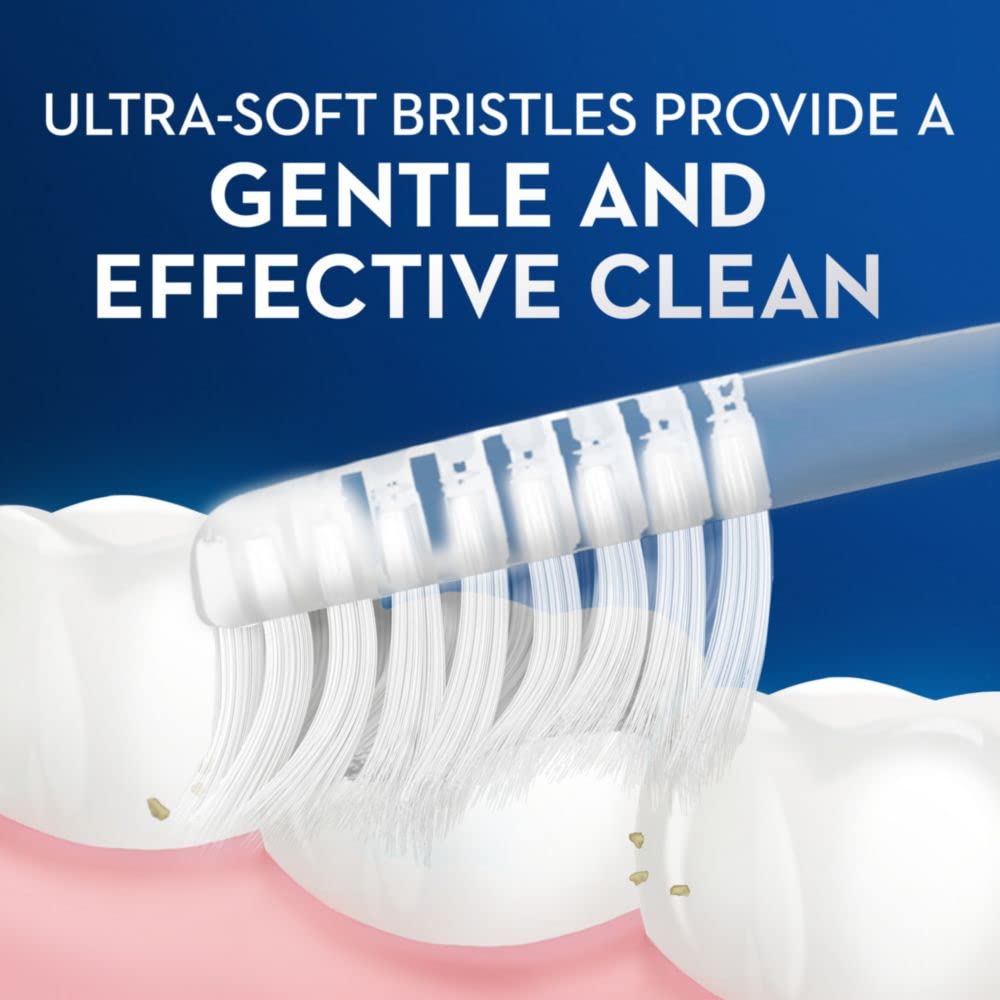 Oral-B SensiSoft Ultra Soft Toothbrushes - Pack of 2 | Gentle Cleaning for Sensitive Teeth & Gums | Perfect for Travel & Daily Oral Care