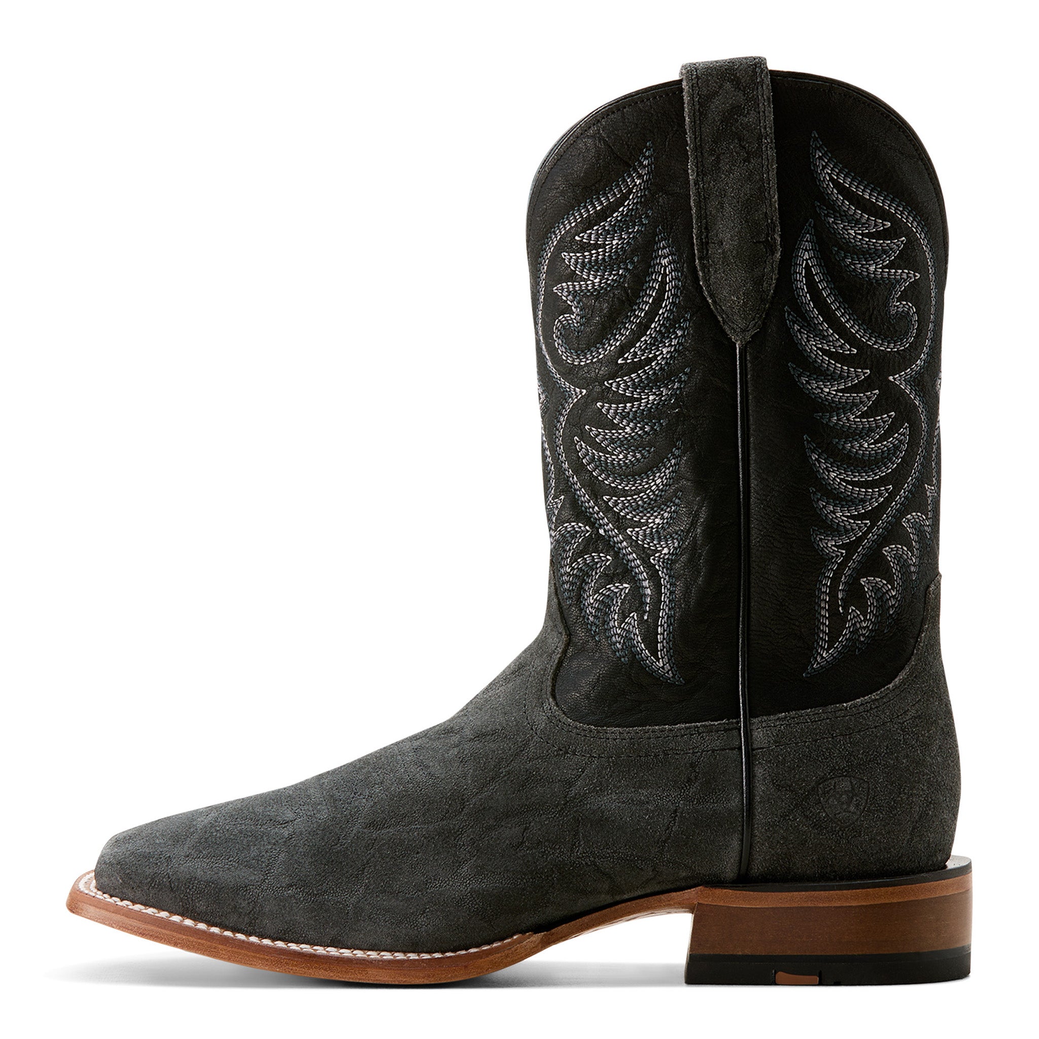 Ariat Wiley Black Elephant Print Roughout Boots for Men & Women - Western Cowboy Boots for Riding, Work & Outdoor Activities