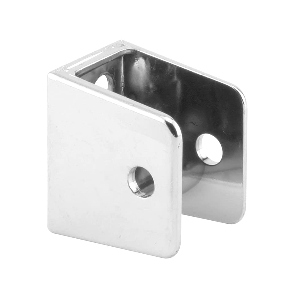 Prime-Line 656-6422 U-Bracket for 1-1/4 Inch Panels - Zinc Alloy Chrome Plated with Fasteners (Single Pack) - Cabinet Door Hinge Bracket for Kitchen & Bathroom Renovation