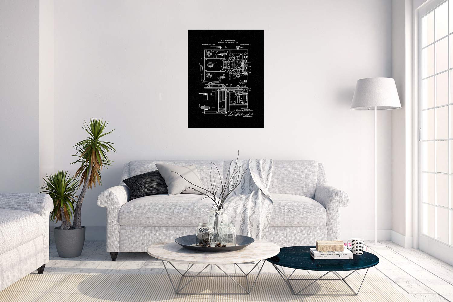 Police Law Enforcement Breathalyzer Patent Print - Black Matte Framed Art (5
