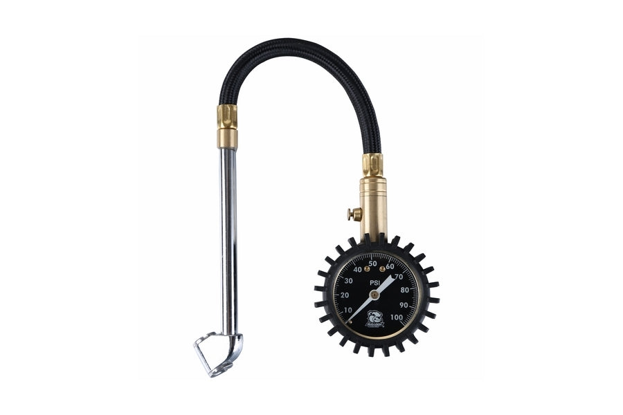 Bulldog Winch Air Pressure Gauge - Analog 0-100 PSI for Off-Road Vehicles, ATVs & Trailers - Heavy Duty Tire Inflation Monitoring