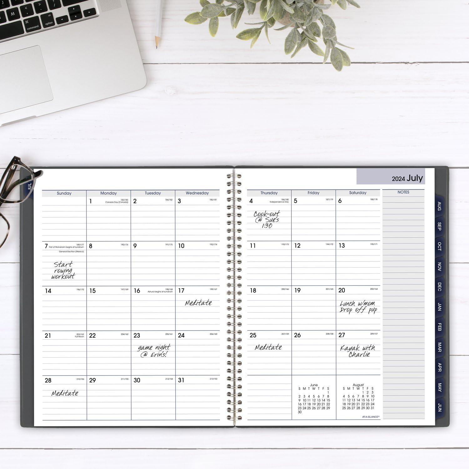 AT-A-GLANCE 2024-2025 Academic Planner - Weekly & Monthly Calendar, 8.5