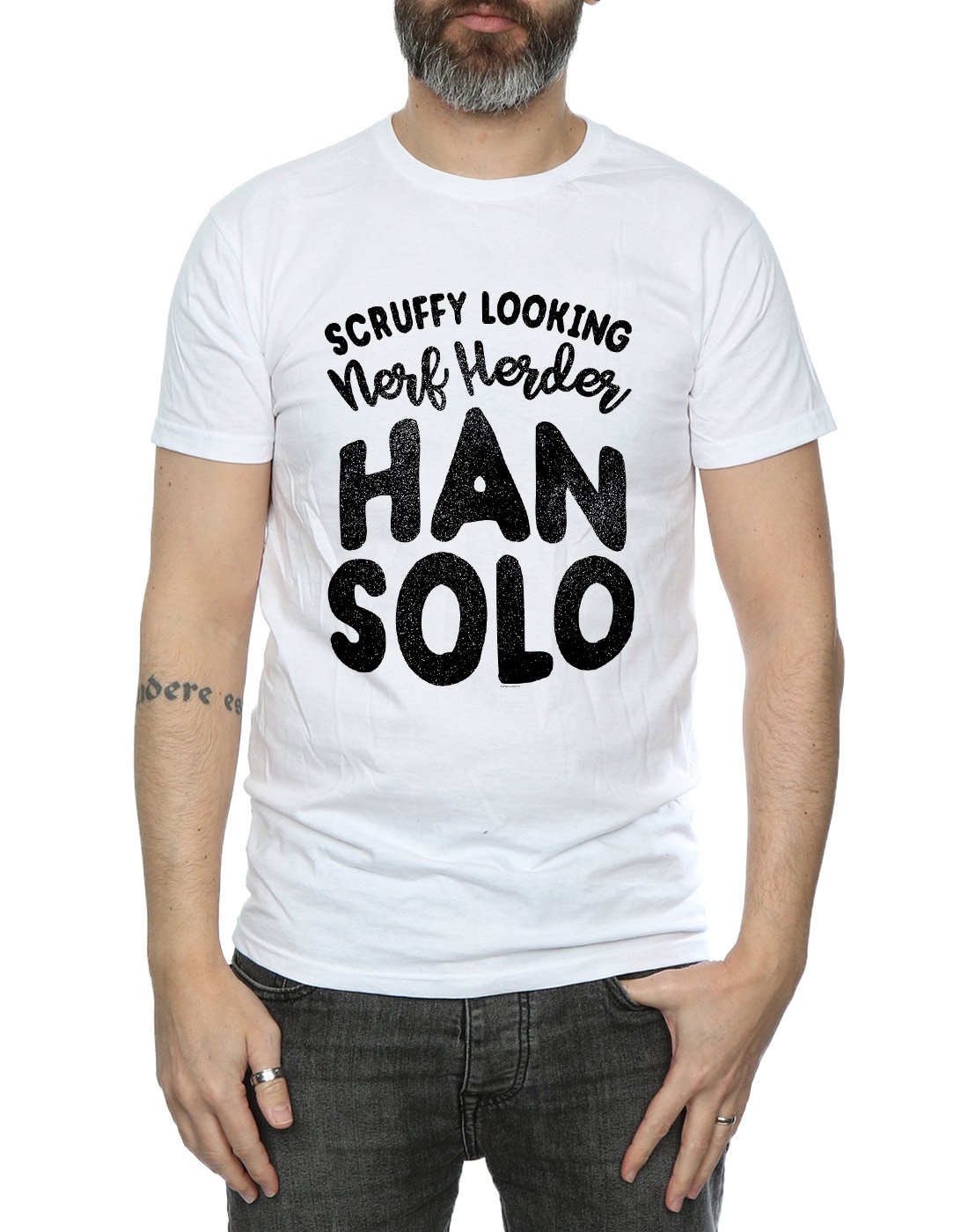 Star Wars Han Solo Legends Tribute T-Shirt for Men - White Cotton Graphic Tee, Medium Size | Casual Wear, Cosplay, Movie Fan Gift, Everyday Outfit