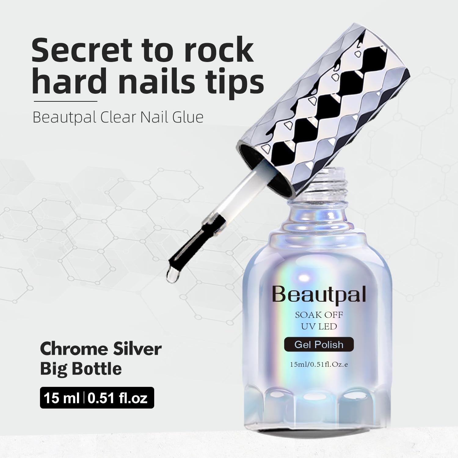 Beautpal 5-in-1 Nail Glue Gel for Acrylic Nails & Press On Nails - Long Lasting UV/LED Curing Nail Extension Glue with Strong Adhesion - Perfect for Nail Tips, False Nails & Nail Repair - Salon Quality & DIY Home Manicure