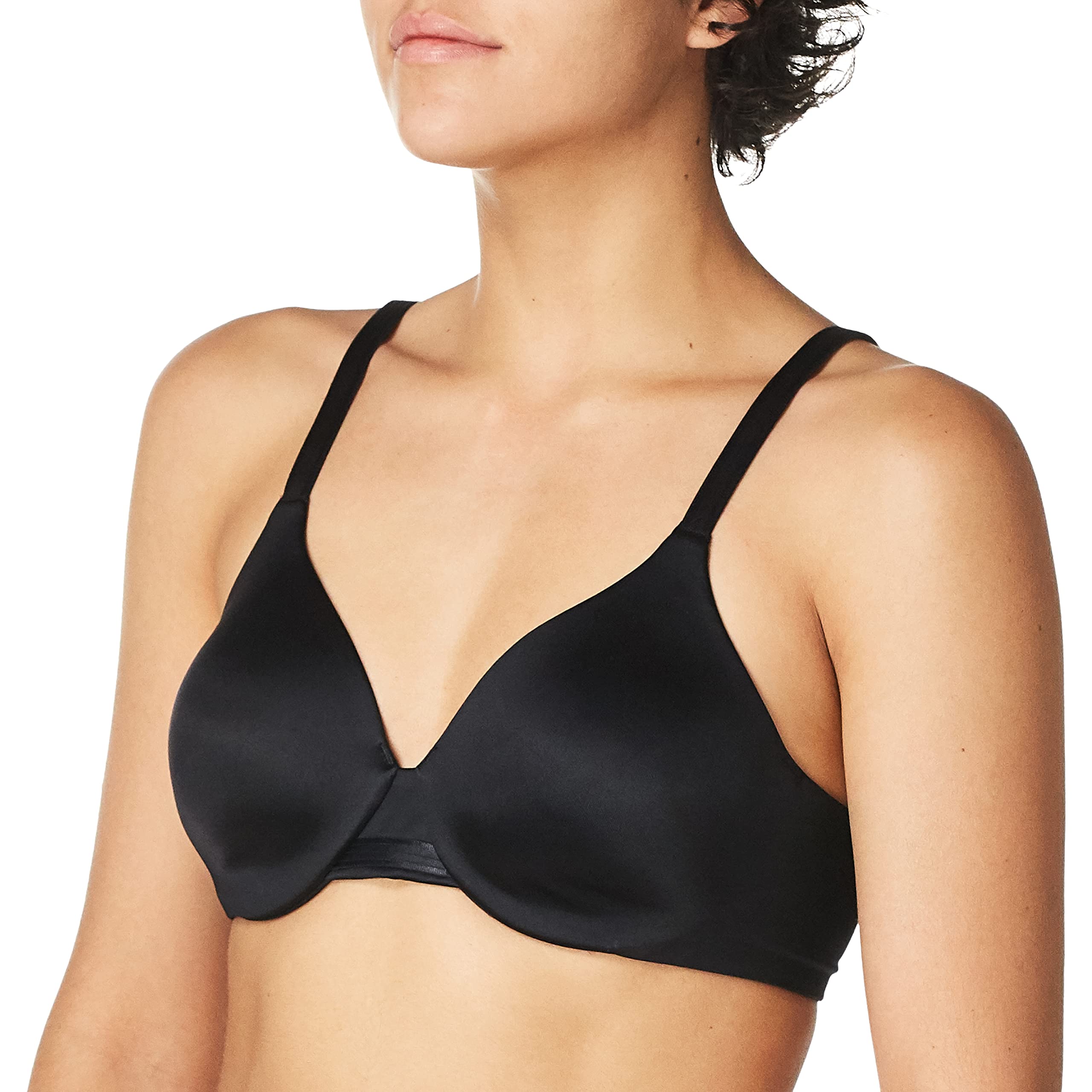 Bali Women's One Smooth U Underwire Bra - Full Coverage Smoothing & Concealing T-Shirt Bra - Black 34C - Perfect for Everyday Wear & Layering Under Clothes