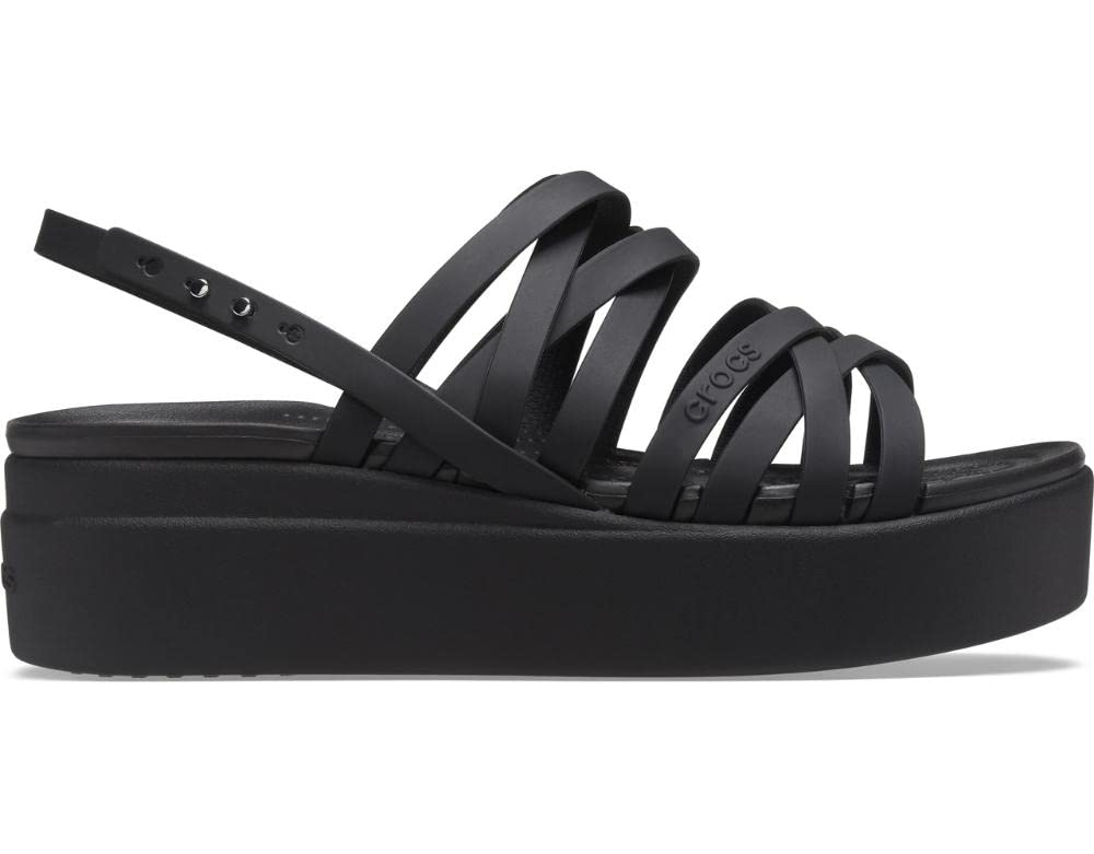 Crocs Women's Brooklyn Low Strappy Wedge Sandals - Comfortable Casual Summer Shoes for Women, Perfect for Beach, Poolside & Everyday Wear