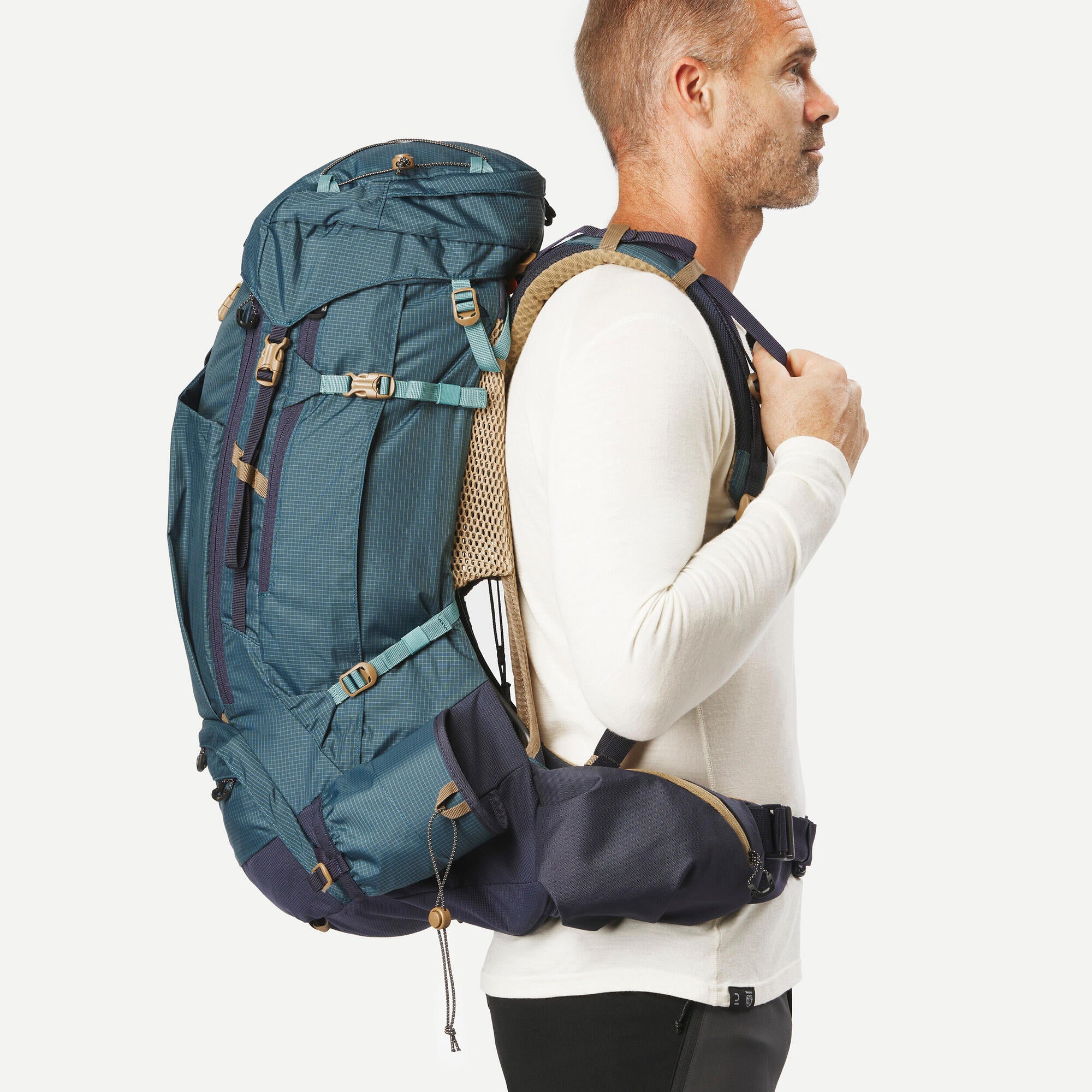 Simond MT500 Air 50+10L Men's Hiking Backpack - Lightweight & Durable for Outdoor Camping, Trekking & Travel Adventures