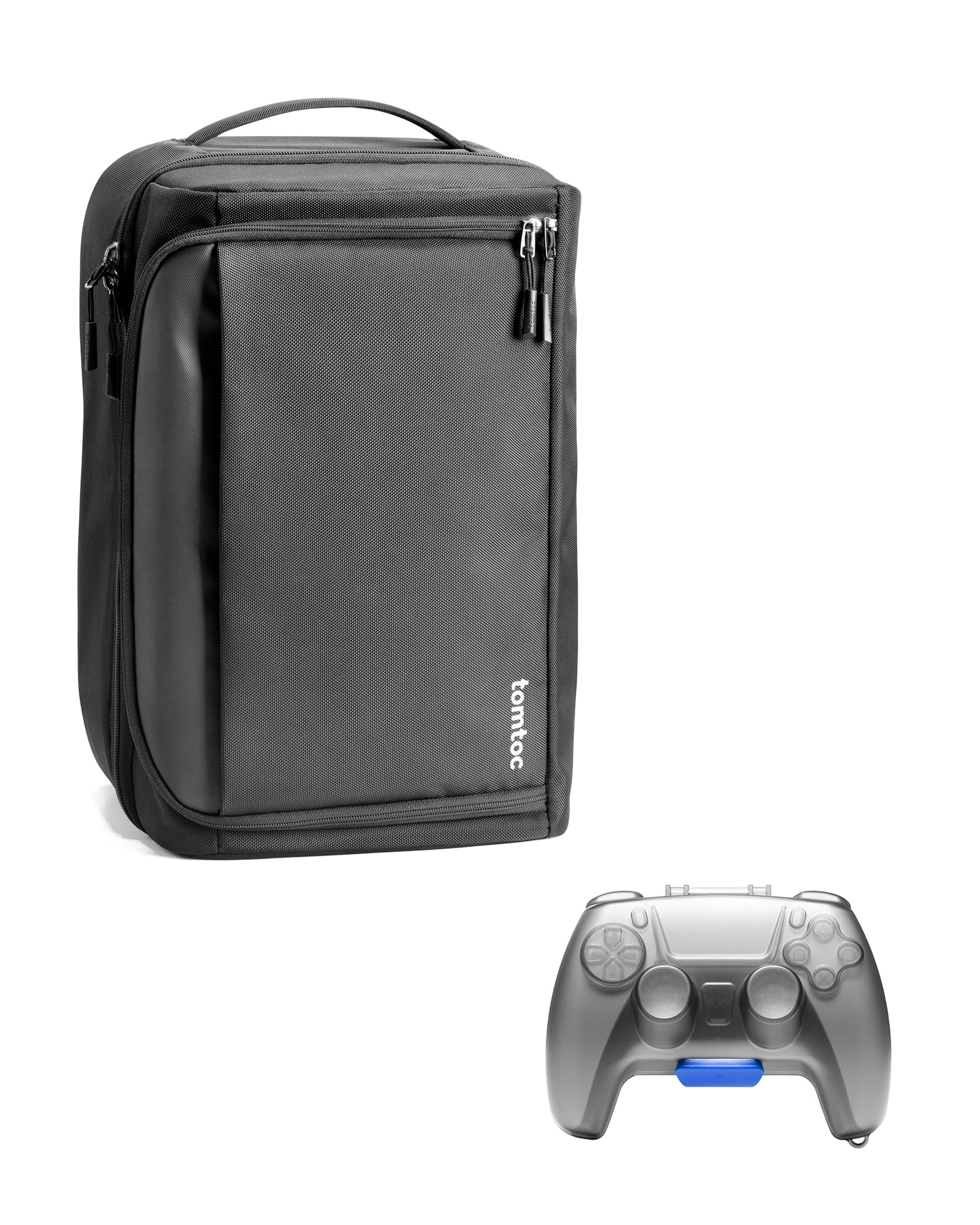 tomtoc Travel Backpack for PS5 & PS5 Pro - Waterproof Protective Carrying Case with Padded Compartment | Perfect for Gaming Consoles, Travel, Commuting & Outdoor Adventures
