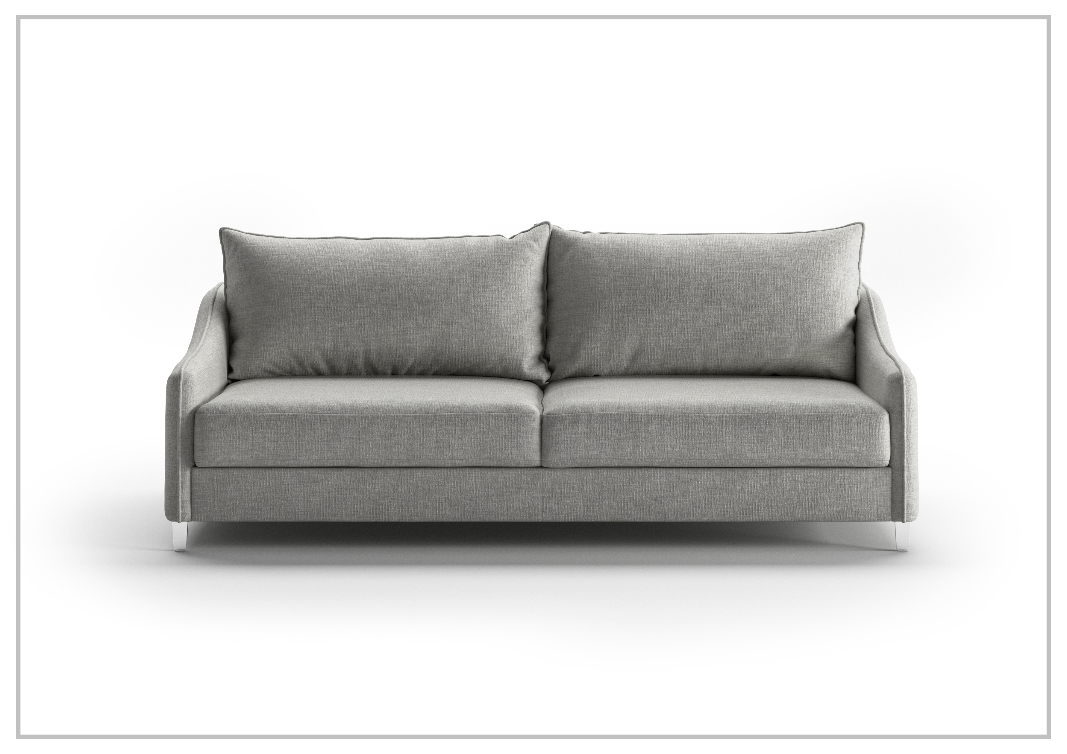 Luonto Ethos Fabric King Sleeper Sofa with Wood or Chrome Legs - Convertible Sofa Bed for Living Room, Guest Room & Small Spaces