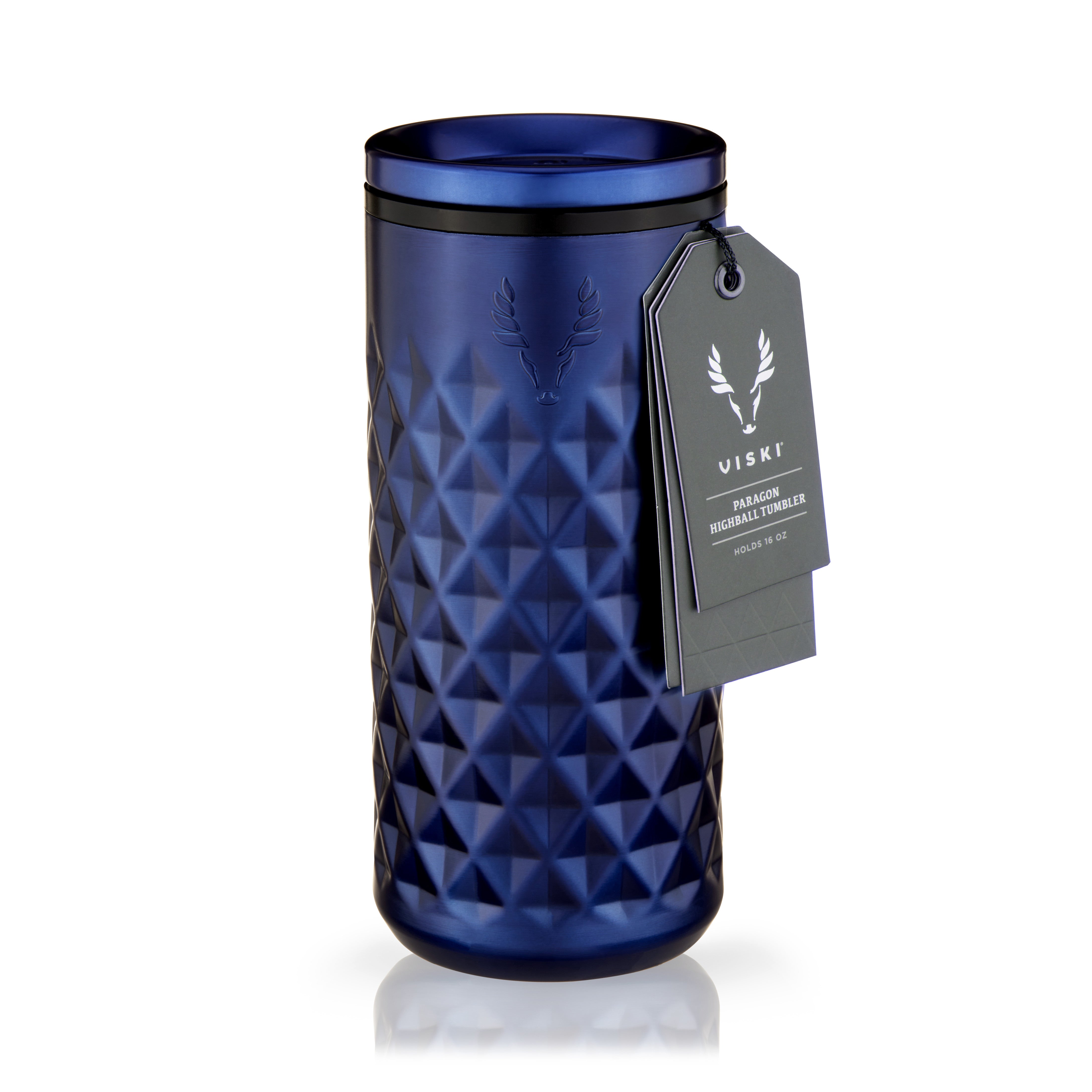 Premium Stainless Steel Highball Tumbler - 20oz Insulated Electric Blue Cup for Hot & Cold Drinks - Perfect for Cocktails, Iced Coffee, and Outdoor Adventures