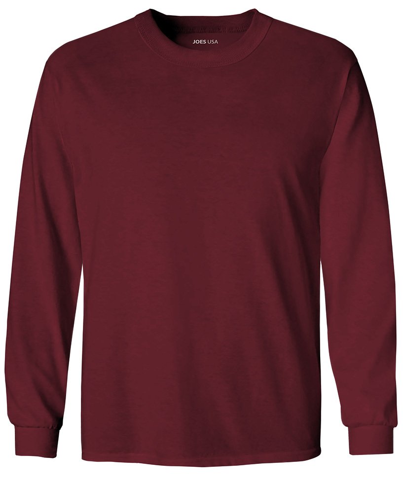 Joe's USA Youth Long Sleeve Cotton T-Shirts - 20 Color Options for Boys & Girls | Soft Comfortable Kids Tees for School, Sports & Everyday Wear