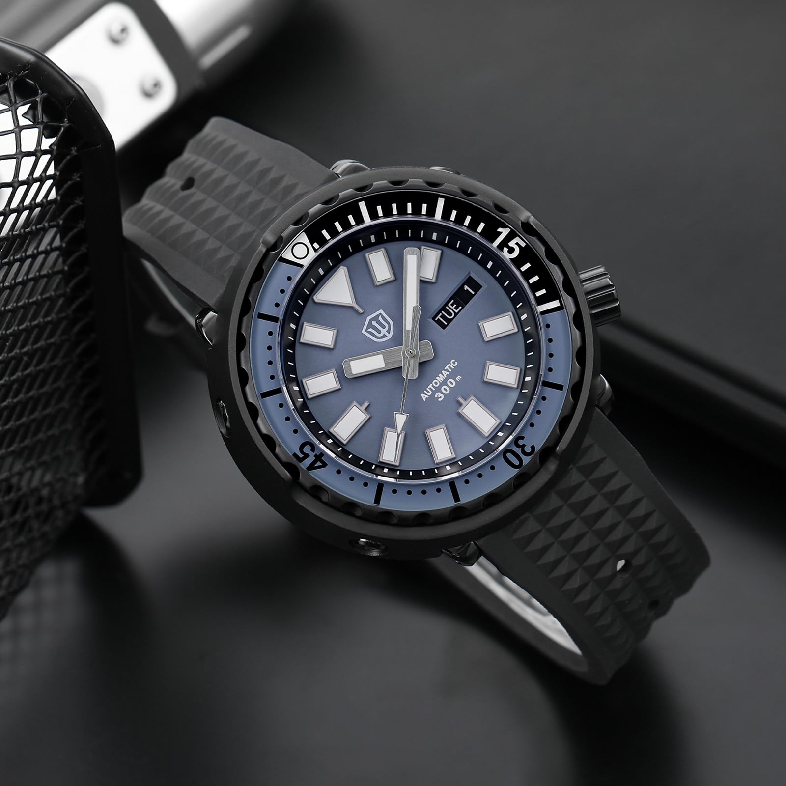 **Watchdives Men's Automatic Diver Watch NH35/NH36A Movement - 300M Waterproof, 47.5MM Case, Sapphire Crystal, Luminous Hands - Perfect for Scuba Diving, Swimming & Outdoor Adventures**