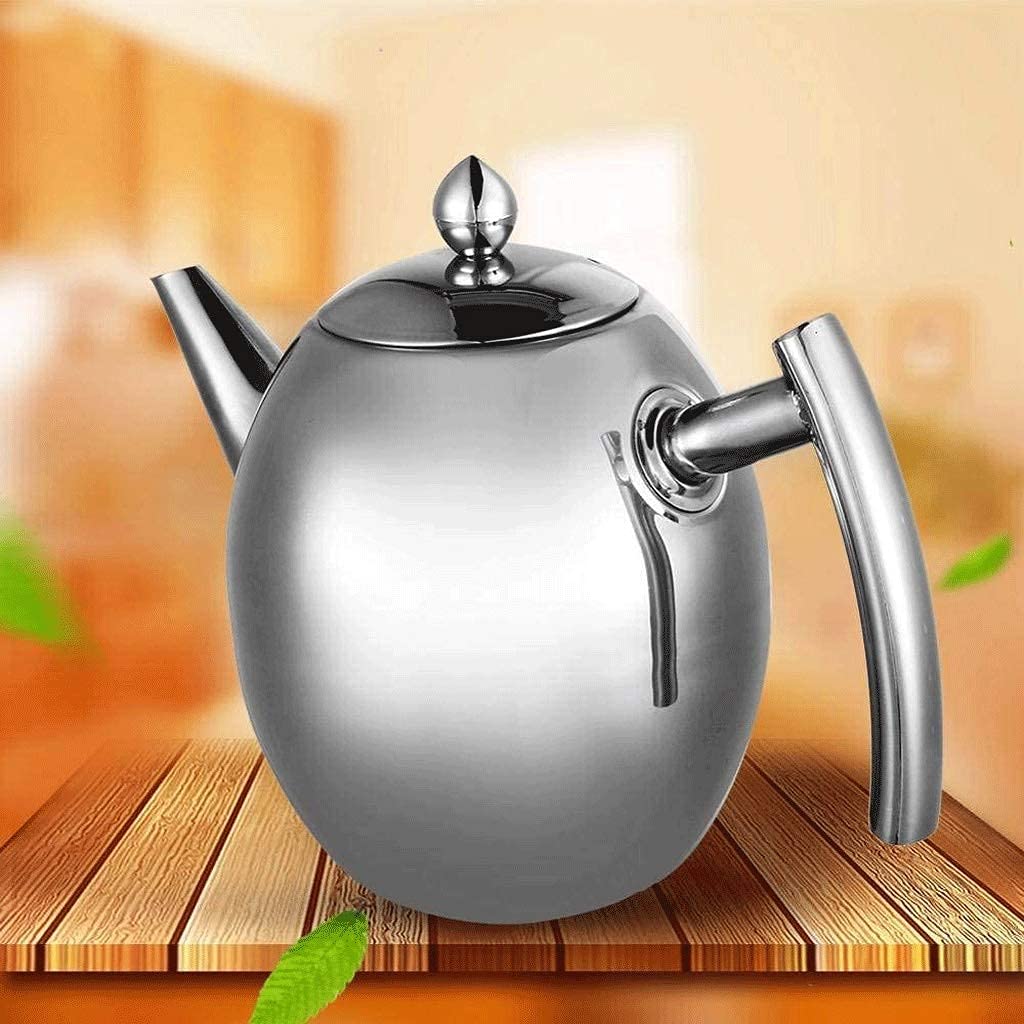 Premium Stainless Steel Tea Pot with Removable Infuser - Perfect for Loose Leaf Tea & Tea Bags - Dishwasher Safe & Heat Resistant - Ideal for Home, Office & Gift Giving