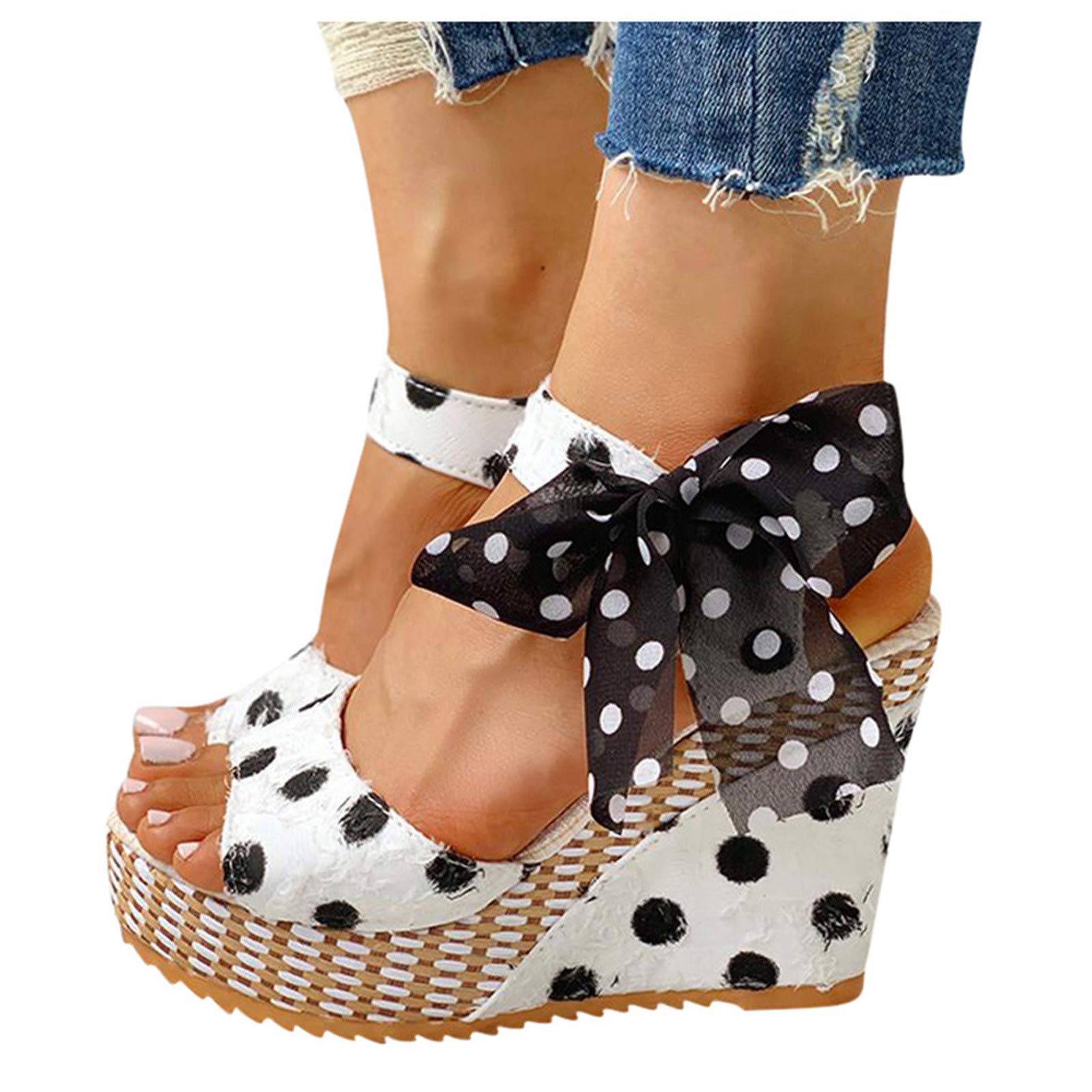 Women's Platform Sandals with Cork Elastic Straps - Comfortable Open Toe Wedge Sandals for Summer | Perfect for Beach, Vacation & Casual Outfits