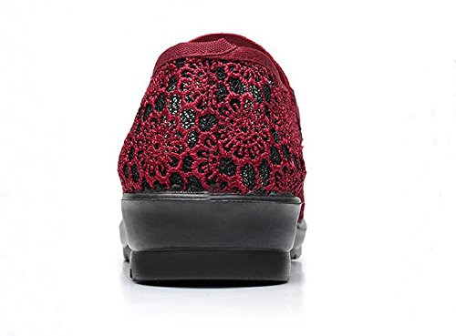 MissFiona Women's Breathable Mary Jane Flats - Hollow Out Granny Walk Shoes with Soft Sole for Comfort - Perfect for Dance, Walking & Casual Wear