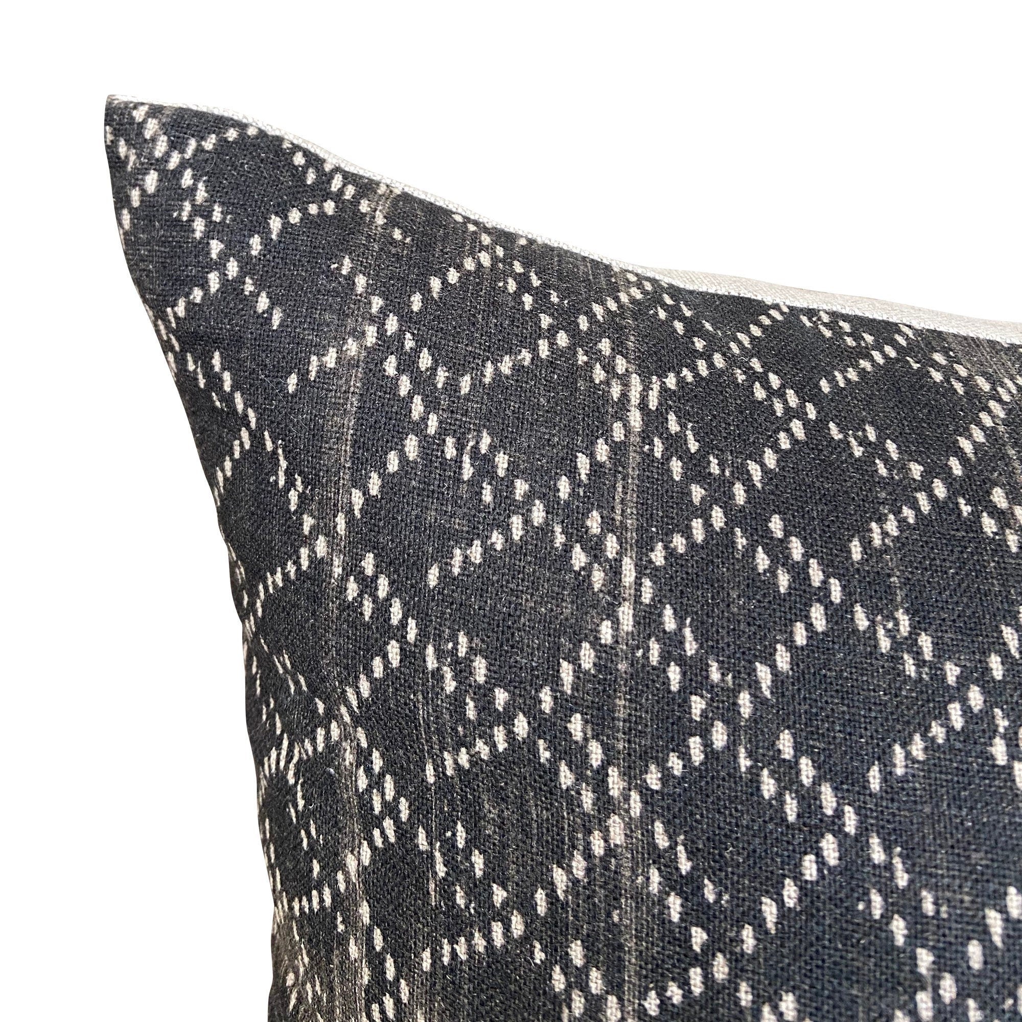 Designer Jennifer Shorto Cendre De Neige Charcoal Pillow Cover - Luxury Decorative Throw Pillow Case for Sofa, Bedroom & Living Room Decor