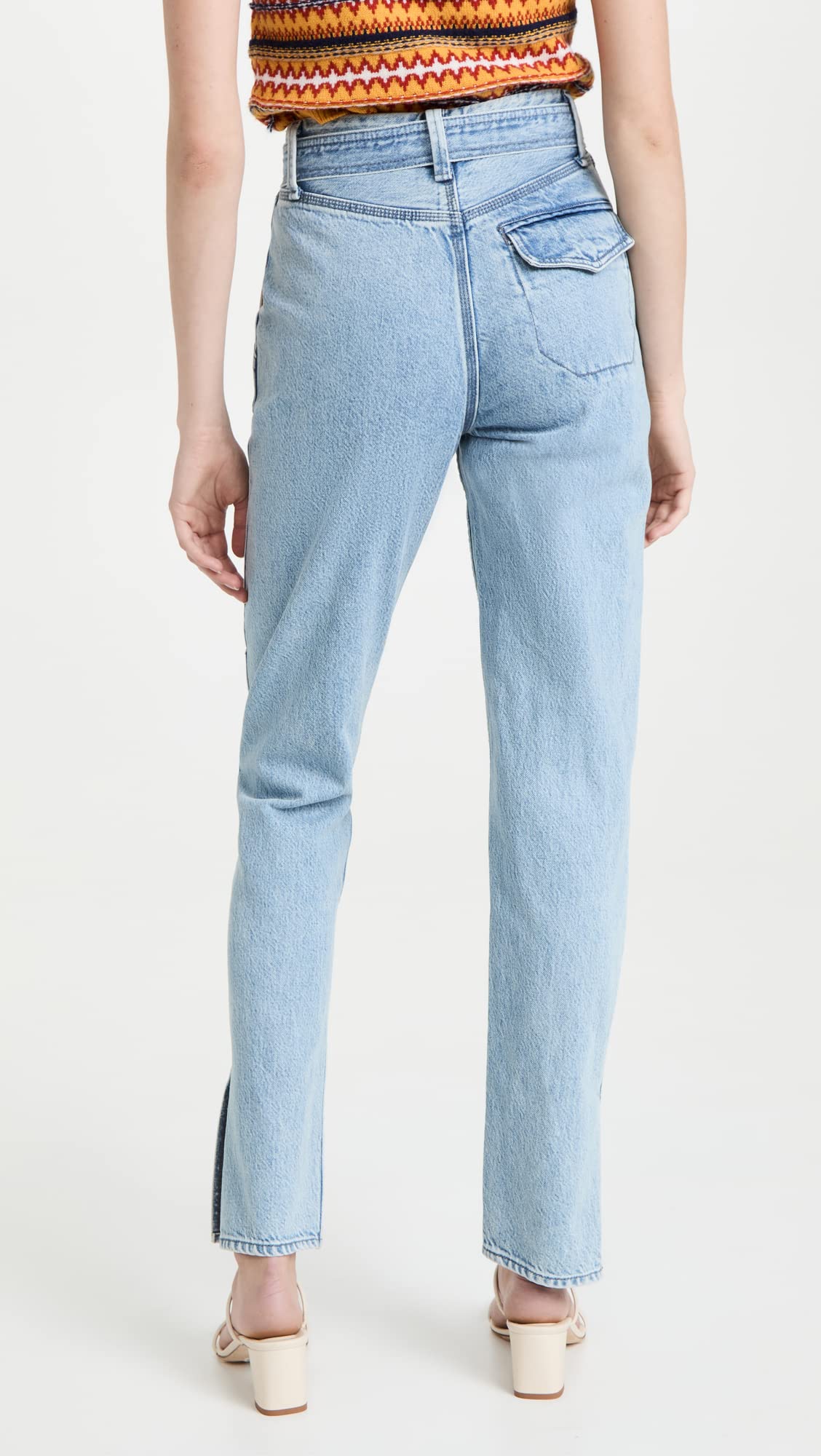 rag & bone Women's Mia Jeans - Clean Lou Blue Denim Size 31 | High Waist Skinny Jeans for Casual & Office Wear