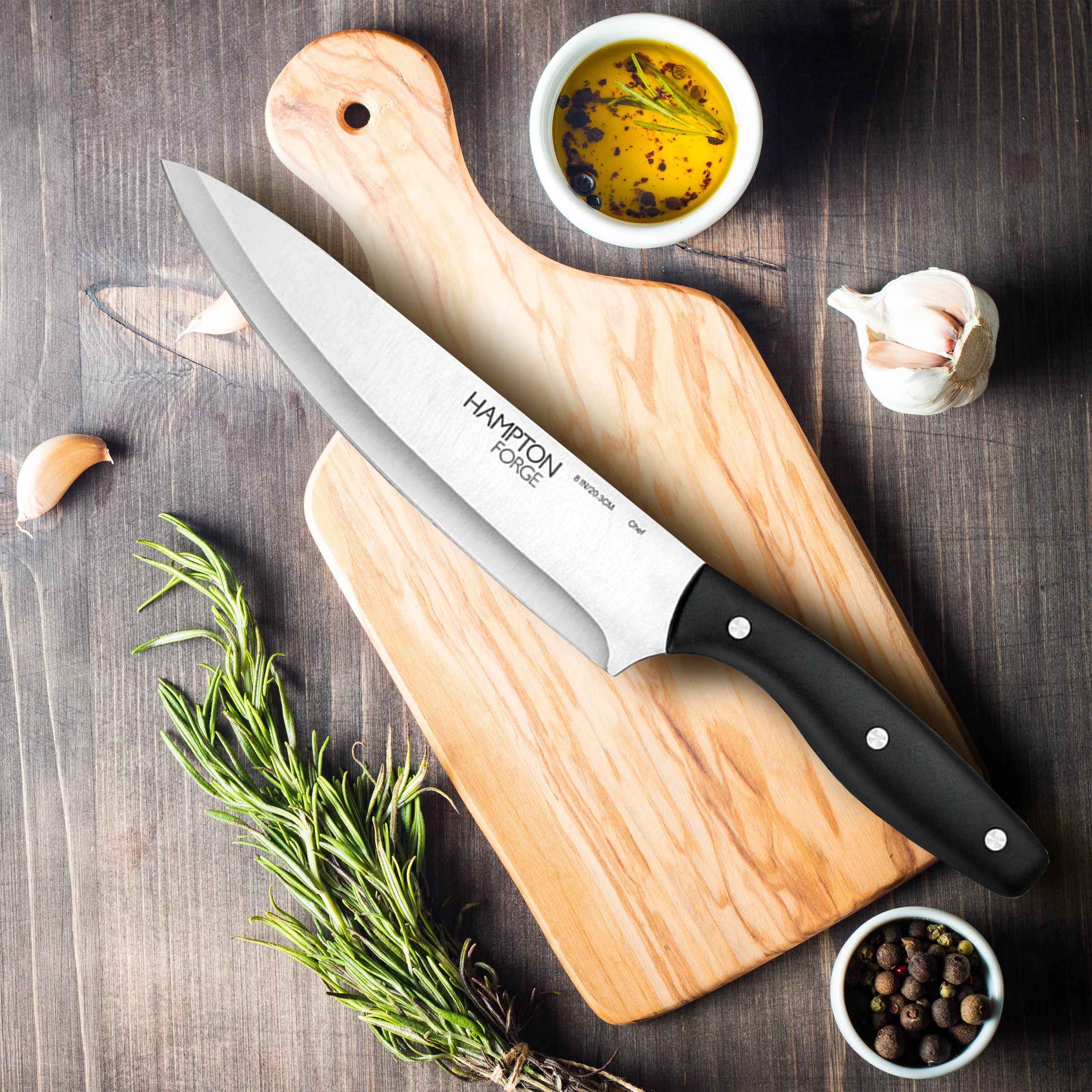 Premium 15-Piece Cutlery Block Set - High-Quality Stainless Steel Knives with Wooden Storage Block - Perfect for Kitchen, Home Cooking & Gift Giving