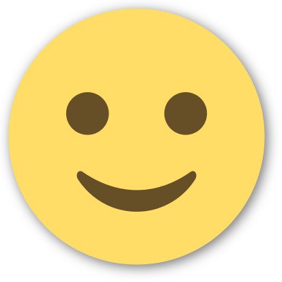Emoji One Peel & Stick Wall Decal - Slightly Smiling Face (12x12 Inch) - Fun Room Decor for Kids Bedroom, Nursery, Classroom & Office