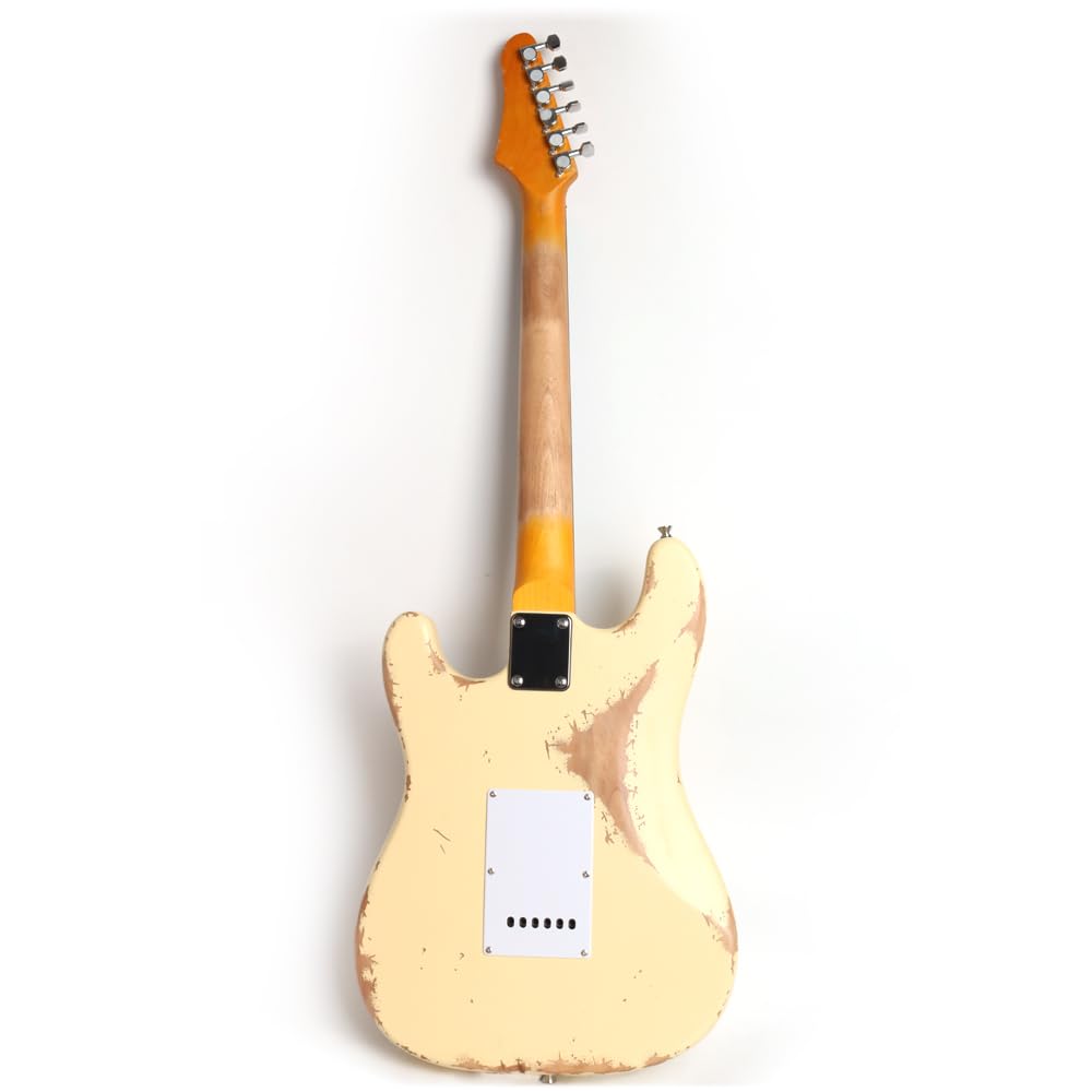 Vintage Aged Heavy Relic Solid Body Electric Guitar with Phoenix Body, Rosewood Fretboard & Maple Neck - Perfect for Rock, Blues & Stage Performances