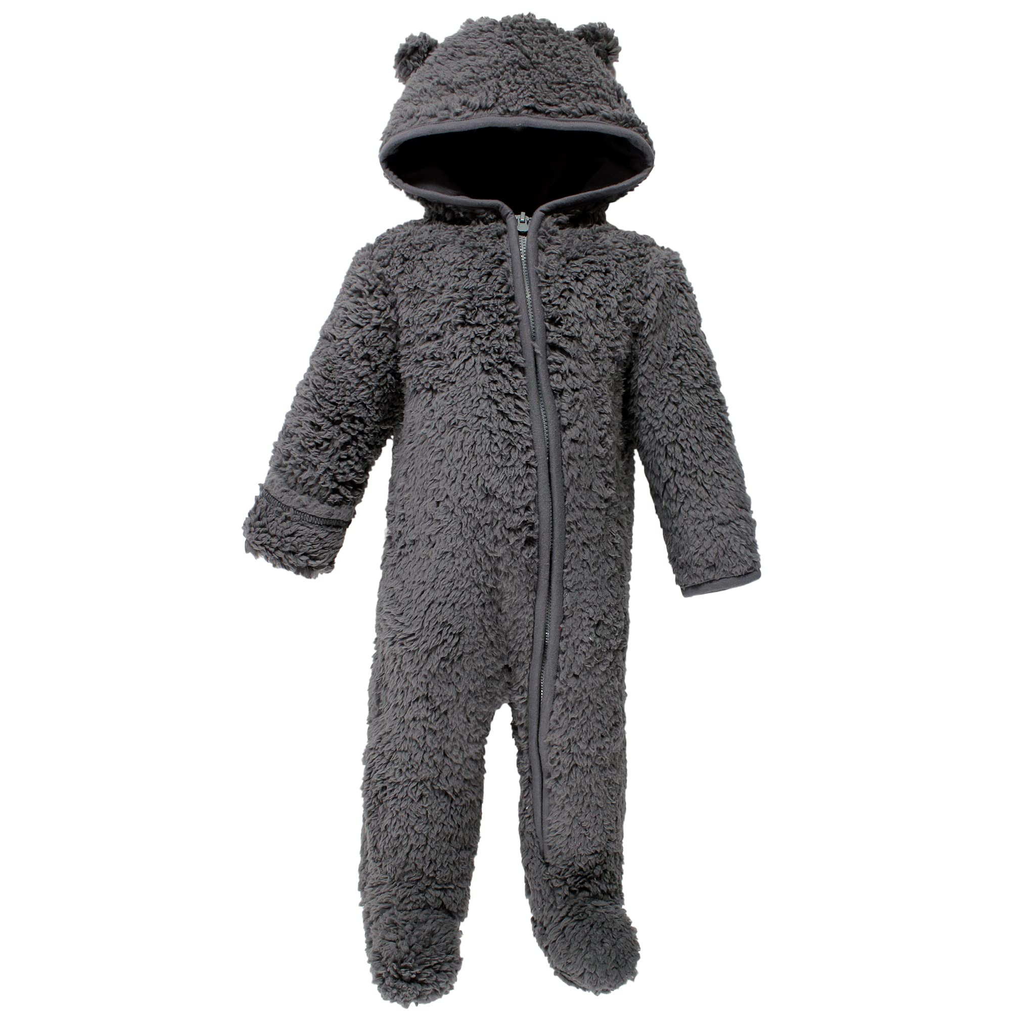Hudson Baby Unisex Fleece Sleep and Play Romper - Soft & Cozy One-Piece Pajamas for Newborns & Infants - Perfect for Bedtime, Lounging & Winter Outfits