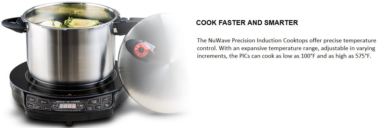 NuWave PIC Pro 1800W Induction Cooktop - High Power Portable Electric Stove for Fast Boiling, Frying & Cooking | Perfect for Home Kitchen, RV, Dorm & Outdoor Use