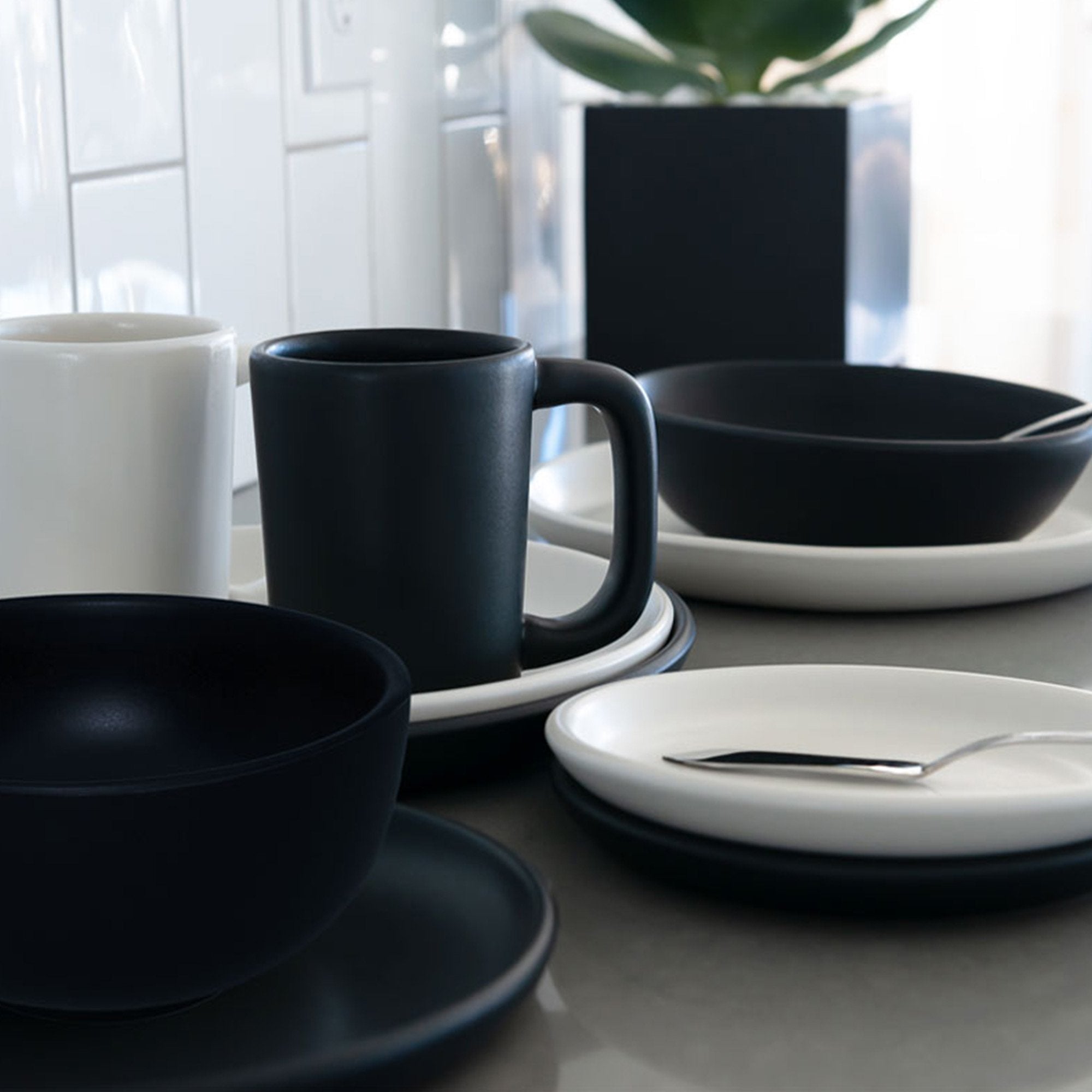 Premium Matte Black Coffee Mug Set of 4 - Durable Ceramic Cups for Home, Office & Gifts - Perfect for Hot/Cold Beverages, Tea, Latte & Cocoa