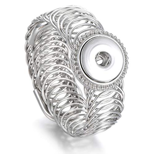 3Pcs Snap Jewelry Bangle - Hollow Fashion Bracelets 18-20mm Adjustable Charms for Women | Perfect for Parties, Weddings & Everyday Wear