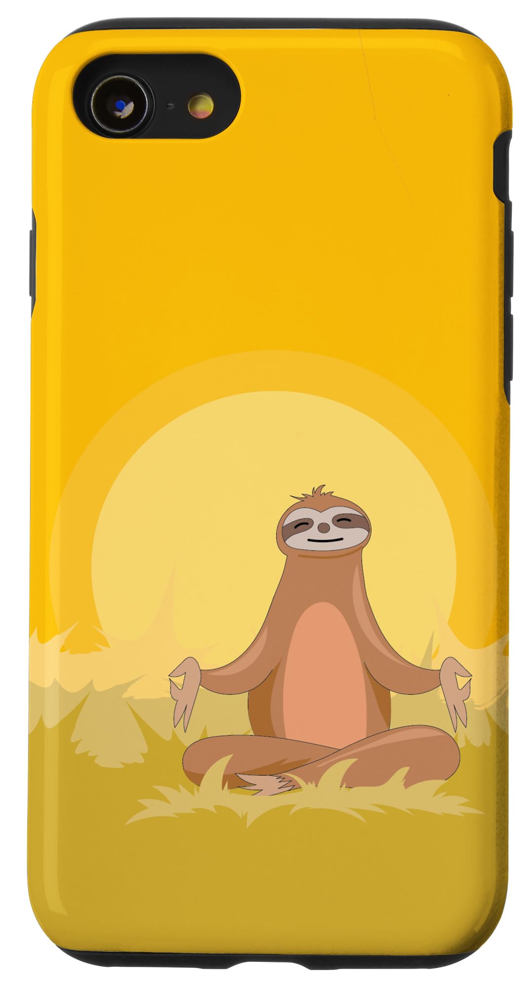 Funny Sloth Phone Case for iPhone SE (2020) / 7 / 8 - Cute Sloth Lover Gift, Yoga Teacher Accessory - Perfect for Daily Use, Work & Outdoor Activities