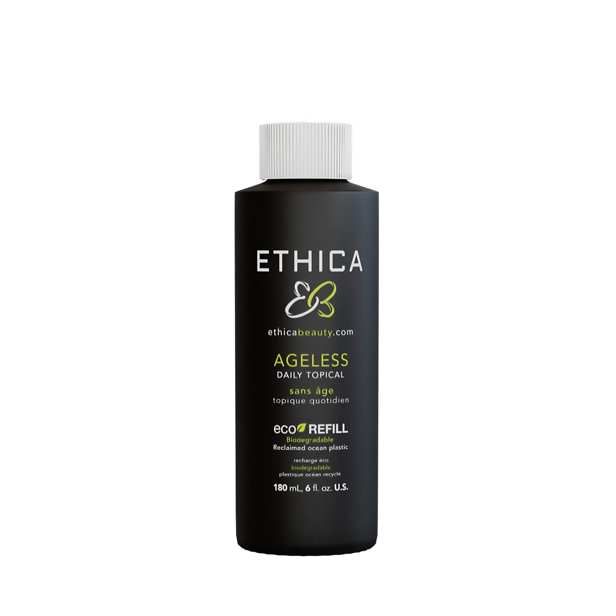 Ethica Beauty Ageless Daily Topical Treatment - Anti-Aging Face Serum with Hyaluronic Acid & Vitamin C for Wrinkles & Fine Lines | Day & Night Moisturizer for Glowing Skin