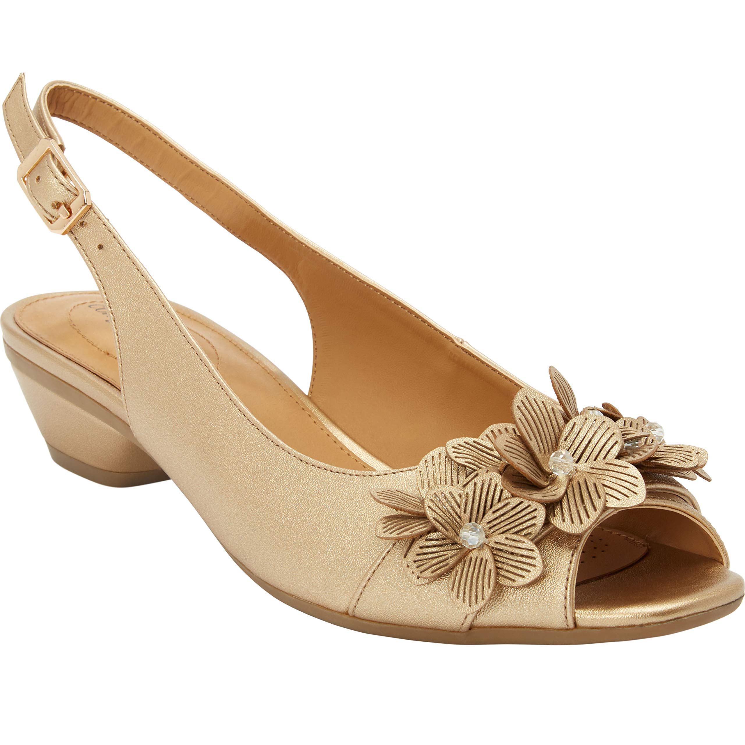 Comfortview Women's Wide Width The Rider Slingback Shoes - Comfortable & Stylish Slingback Heels for Work, Office & Casual Wear