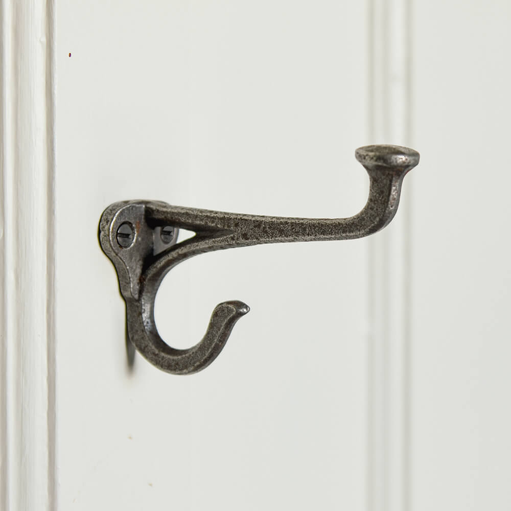 Heavy Duty Cast Iron Florence Hook - Rust-Resistant Wall Hooks for Hanging Plants, Lanterns & Home Decor | Indoor & Outdoor Use
