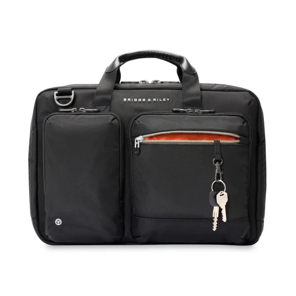Briggs & Riley HTA Medium Slim Expandable Briefcase - Professional Laptop Bag for Business Travel & Office Commute - Durable Carry-On with Expandable Storage for Work Essentials