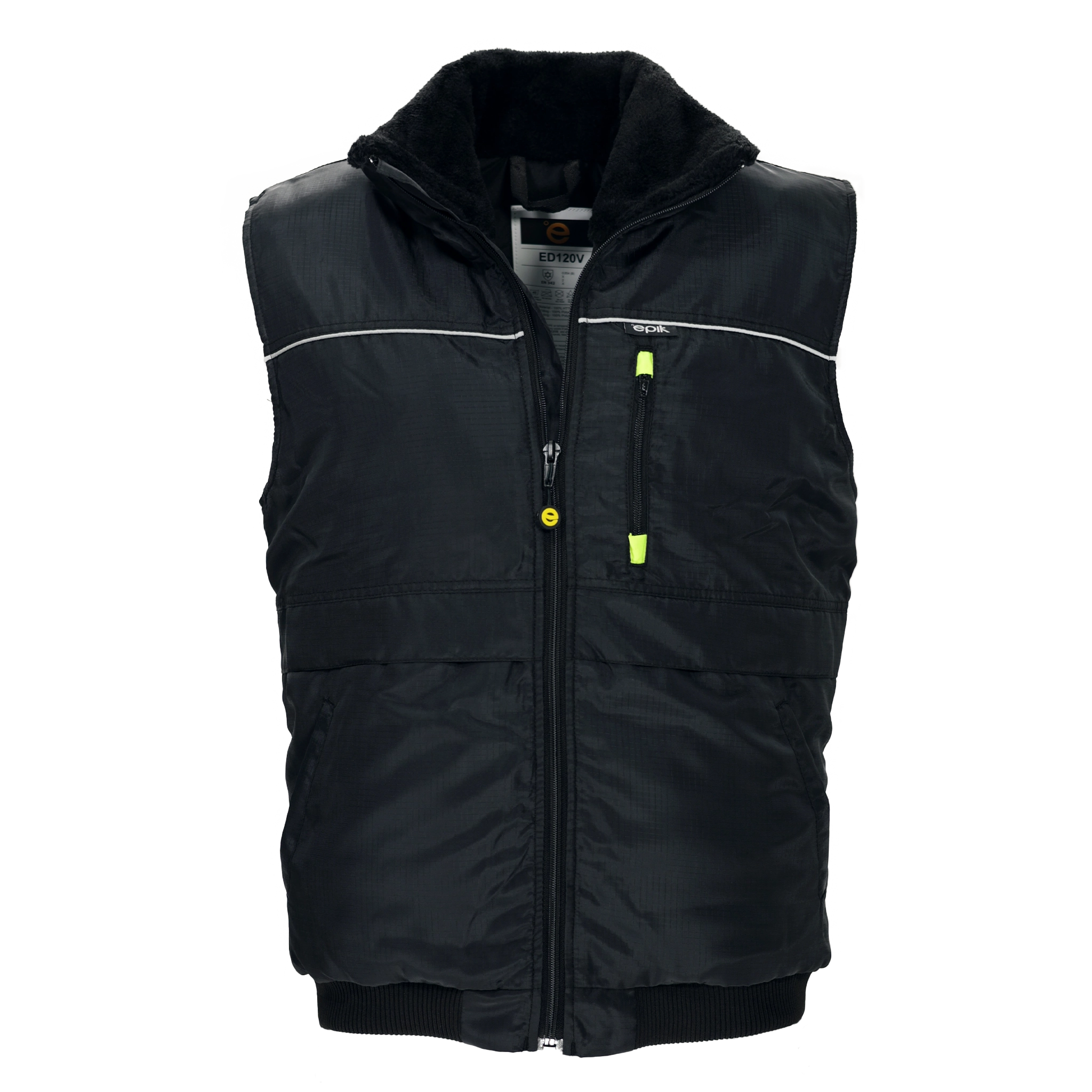 High Visibility Black Reflex Vest - Safety Reflective Running Vest for Jogging, Cycling & Night Outdoor Activities