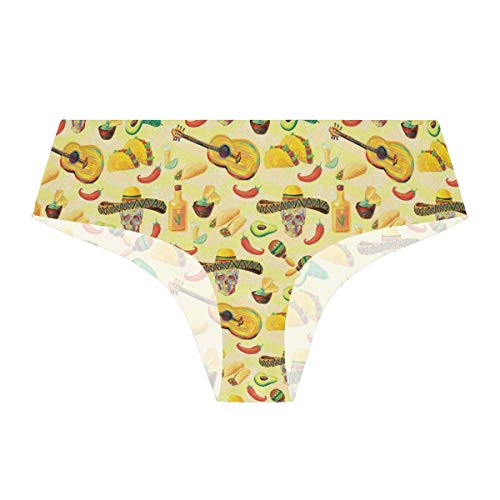 Mexican Music Pattern With Skulls Maracas Guitar Tequila Fajitas