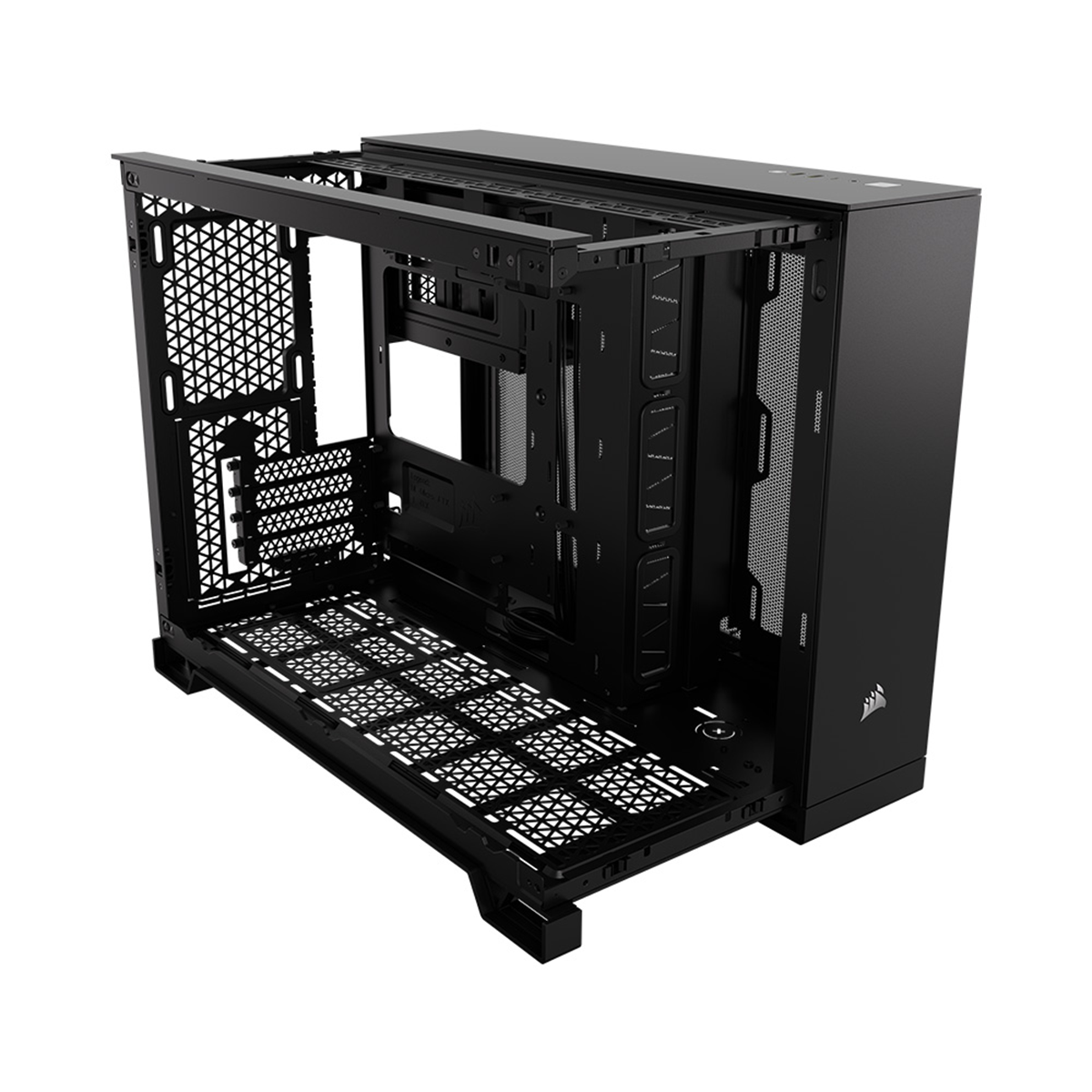 Corsair 2500X Mid Tower PC Case - Tempered Glass Side Panel, Black - Perfect for Gaming Rigs & High-Performance Computer Builds
