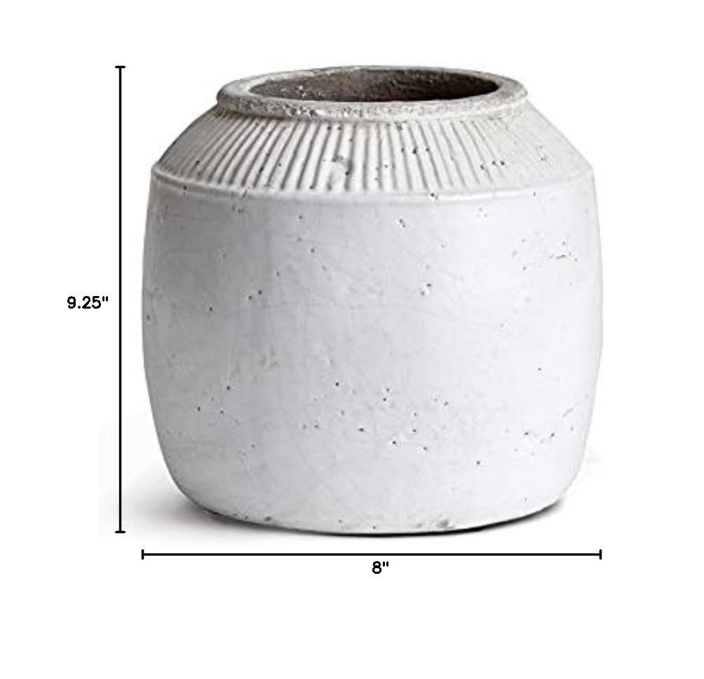 Napa Decorative Ceramic Vase - Small Etruia Jar for Home Decor, Table Centerpiece, and Gift Giving