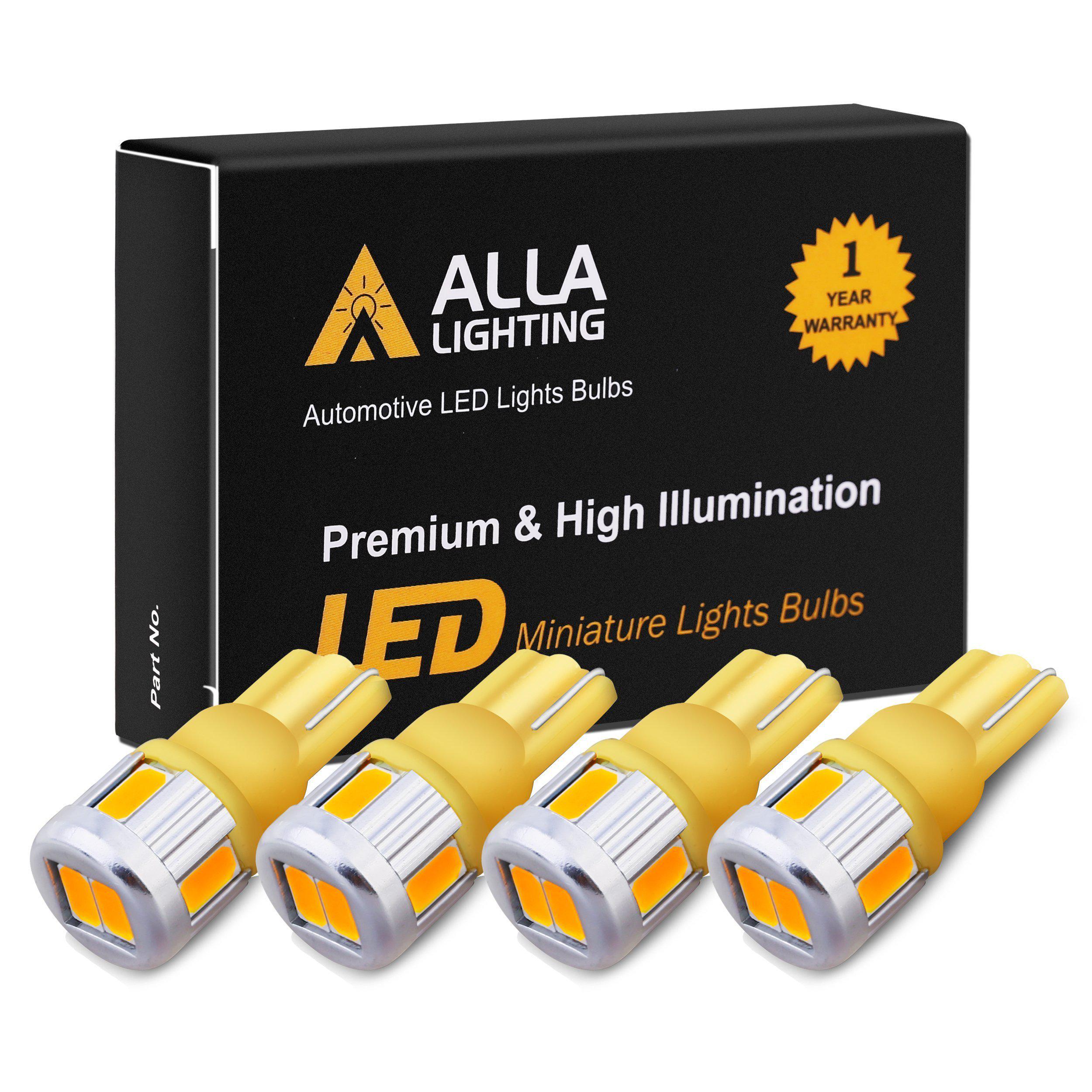T10 194 168 LED Bulbs - 5630 SMD W5W 2825 Super Bright White Light - Perfect for Car Interior, Dashboard, License Plate & Dome Lights