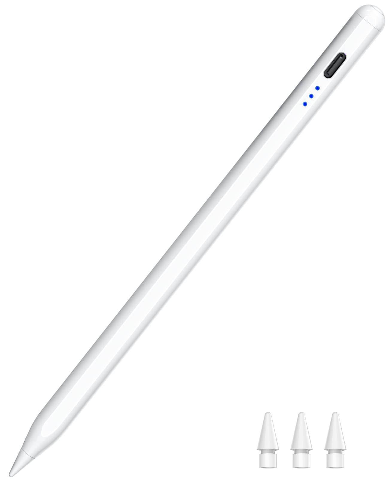 Premium Stylus Pen for iPad (2018-2025 Models) - Magnetic Fast Charging Apple Pencil Alternative with Tilt & Pressure Sensitivity, Palm Rejection - Compatible with iPad Air 3/4/5/M2/M3, iPad Mini 5/6, iPad 6-11, iPad Pro 11