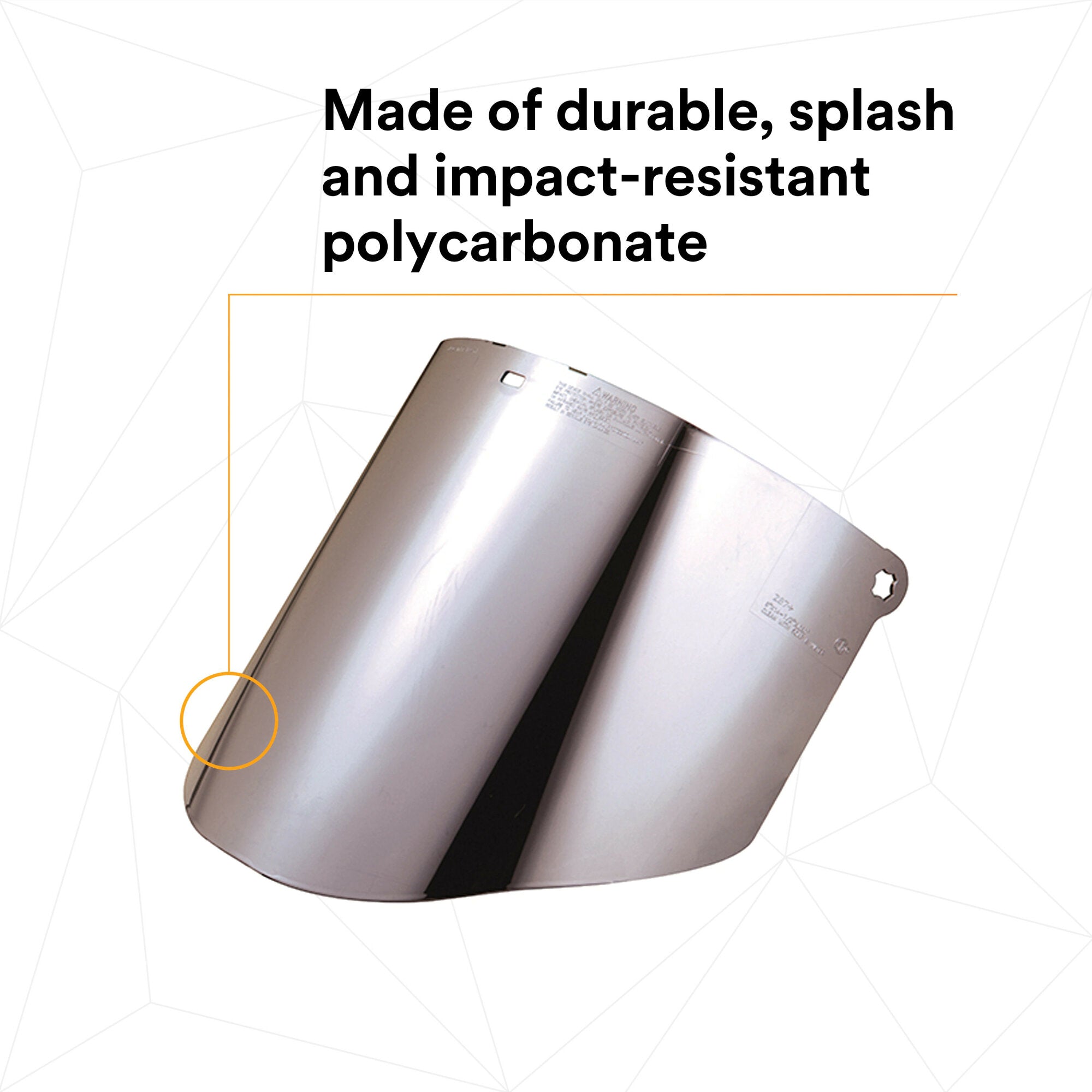 3M Aluminized Polycarbonate Clear Face Shield Window (Model 82504-00000) - Durable Safety Protection for Welding, Grinding & Industrial Work