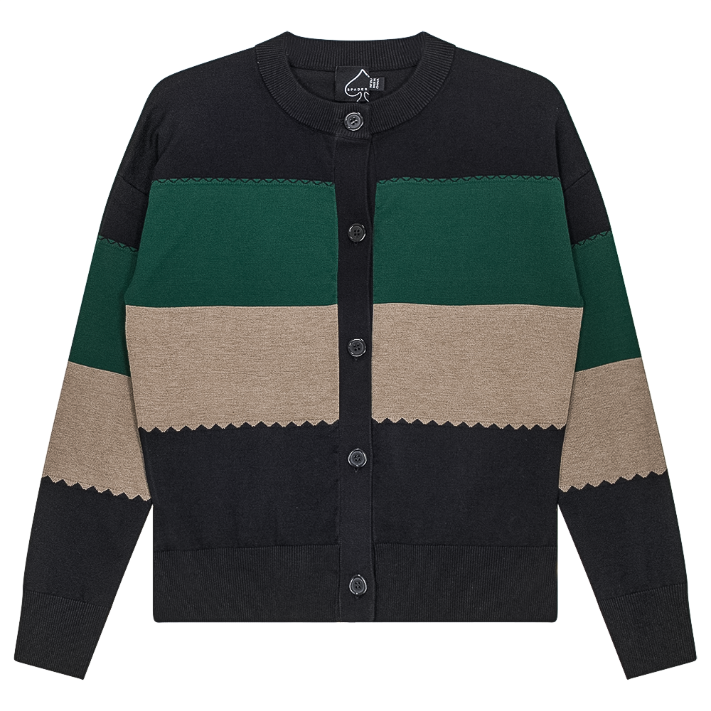 Women's Striped Knit Cardigan Sweater - Soft Long Sleeve Open Front Wrap - Perfect for Fall & Winter Layering, Office Wear and Casual Outfits