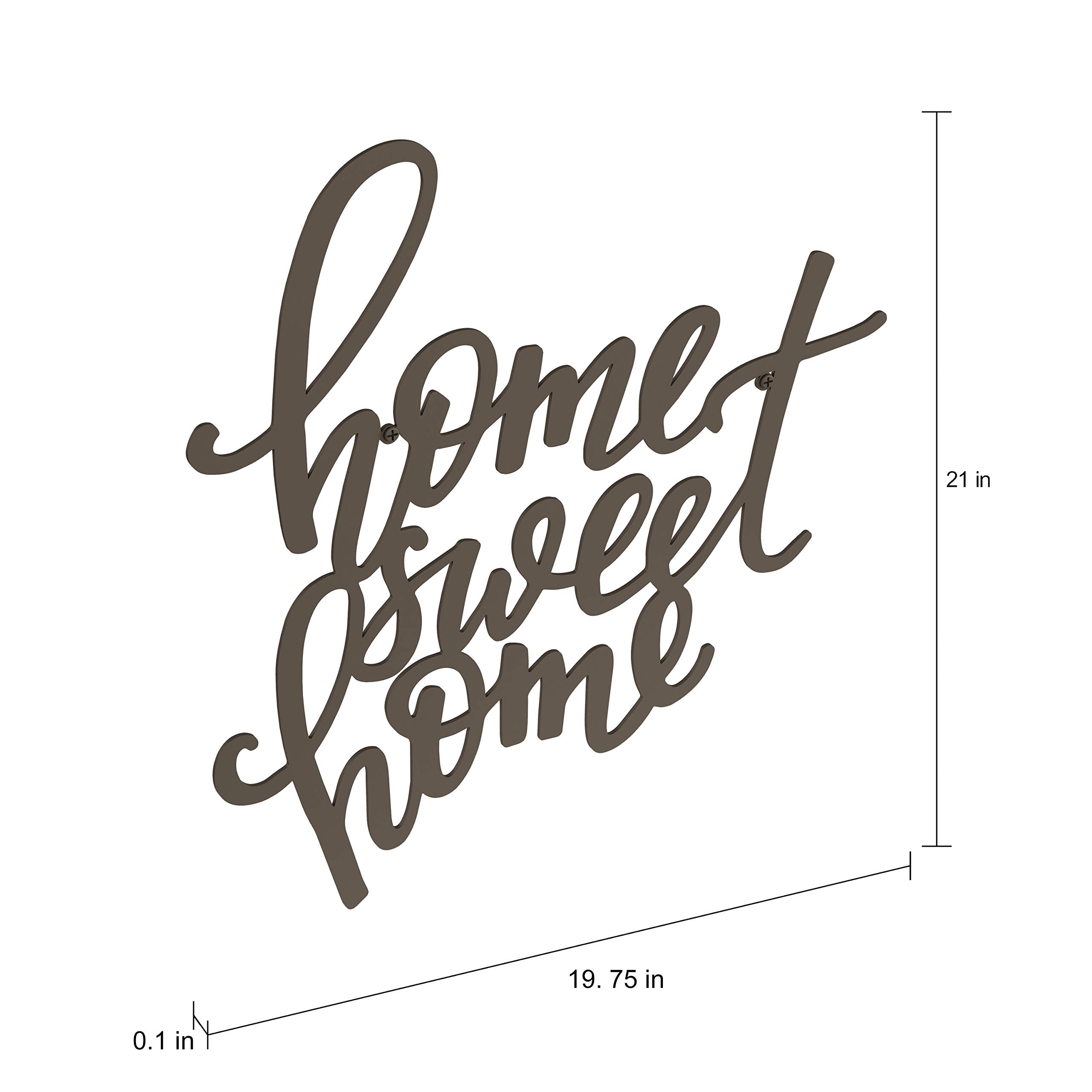 Lavish Home Sweet Home 3D Wall Sign - Rustic Farmhouse Decor for Living Room