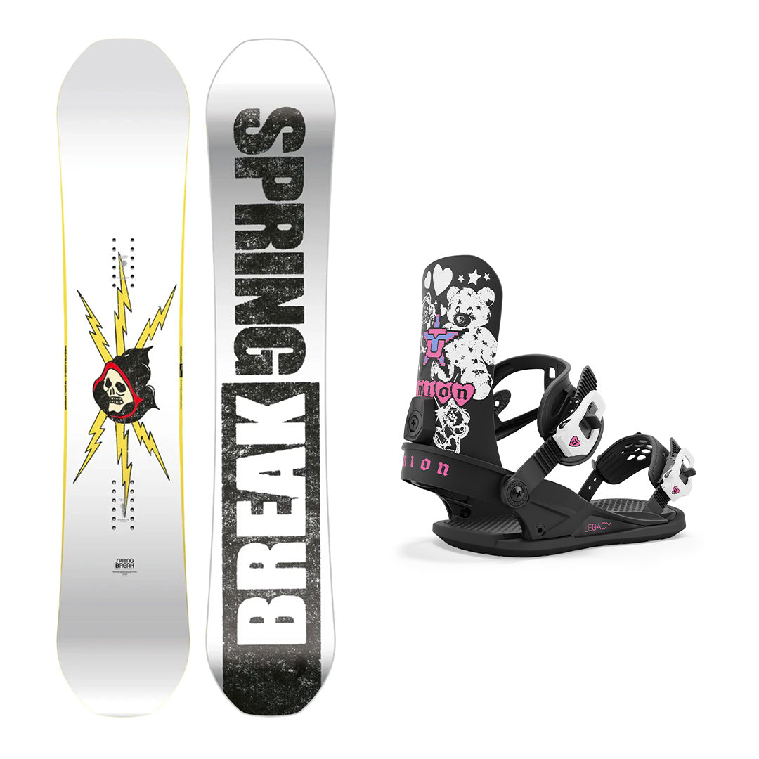 **CAPiTA Spring Break Resort Twin Snowboard 2025 with Union Women's Legacy Bindings – Perfect for All-Mountain Riding & Freestyle Fun**